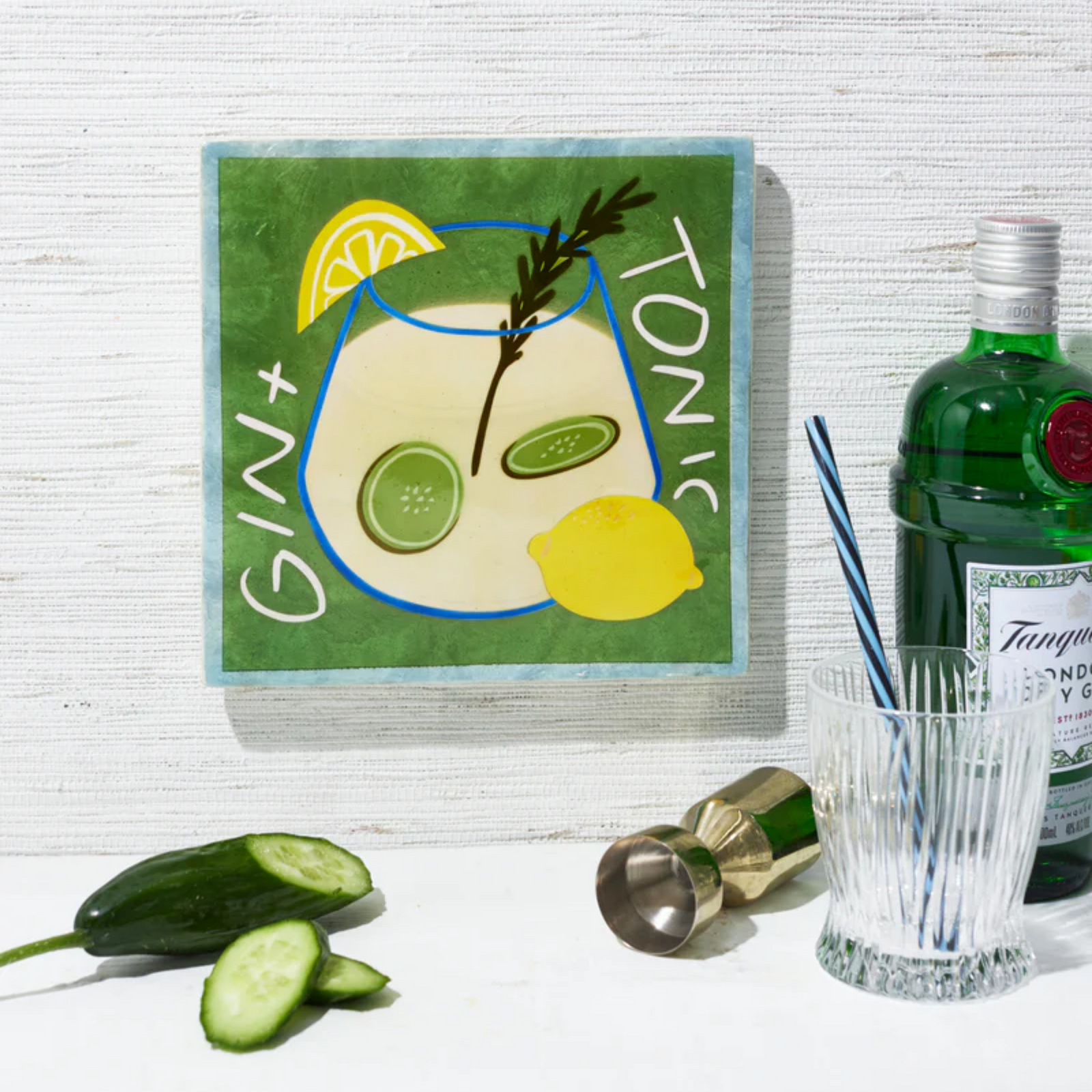 Happy Hour Gin Tile - Oxley and Moss
