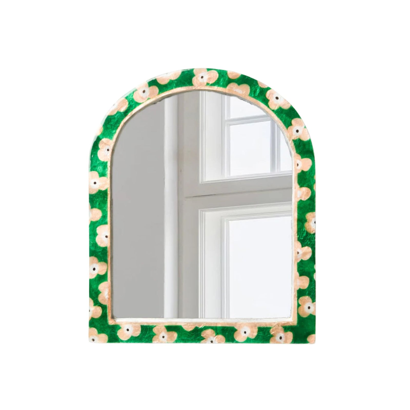 Paradis Green Floral Mirror