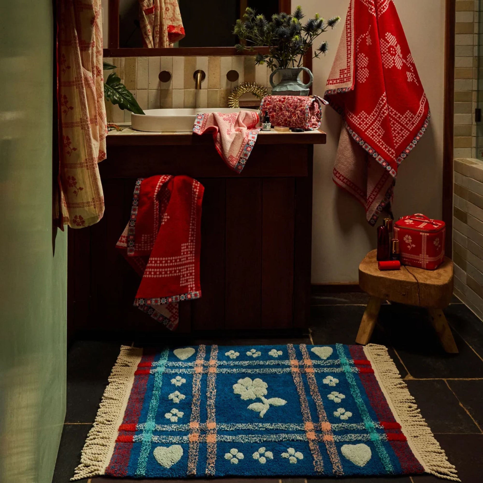 Josephine Bath Mat Blue Bell