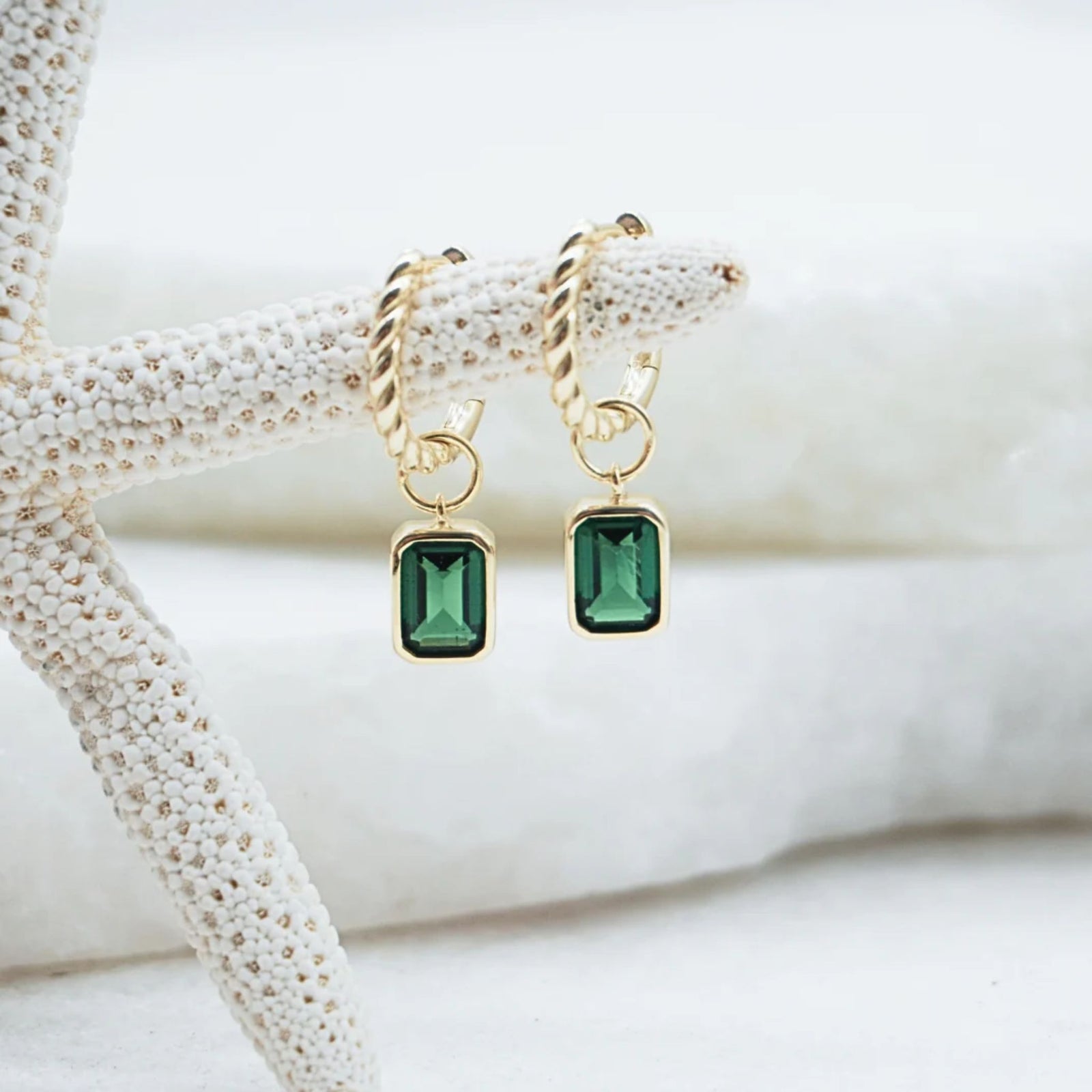 Emerald Hoops