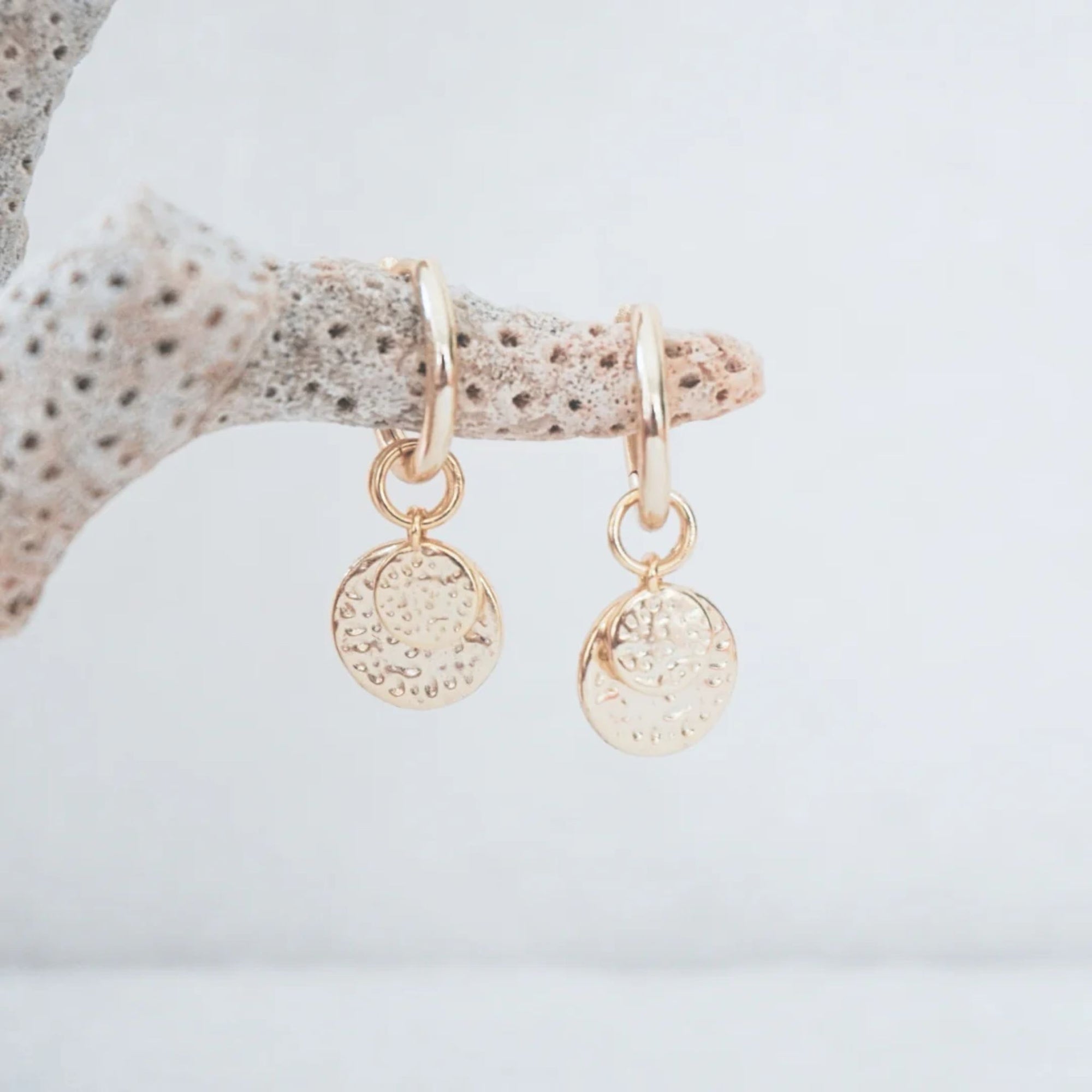 Soleil Hammered Hoops - Oxley and Moss