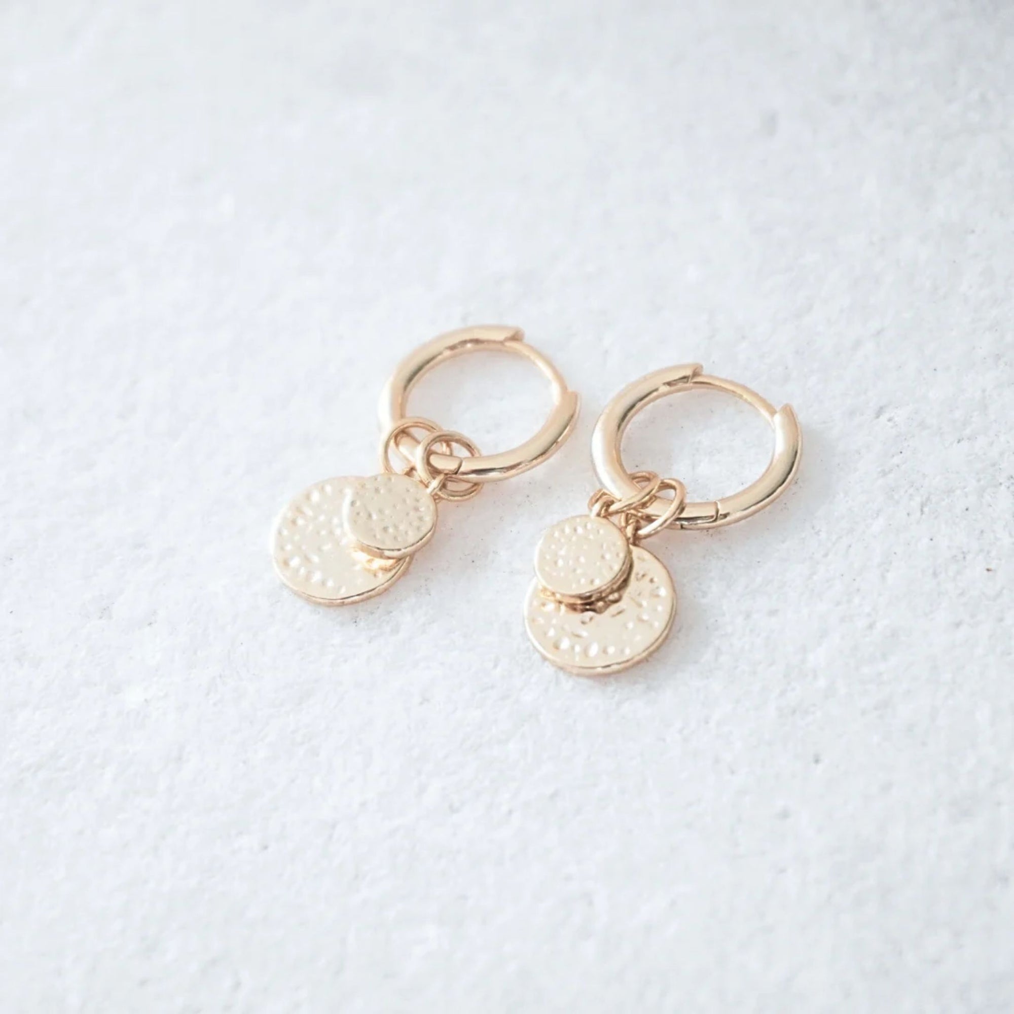 Soleil Hammered Hoops - Oxley and Moss