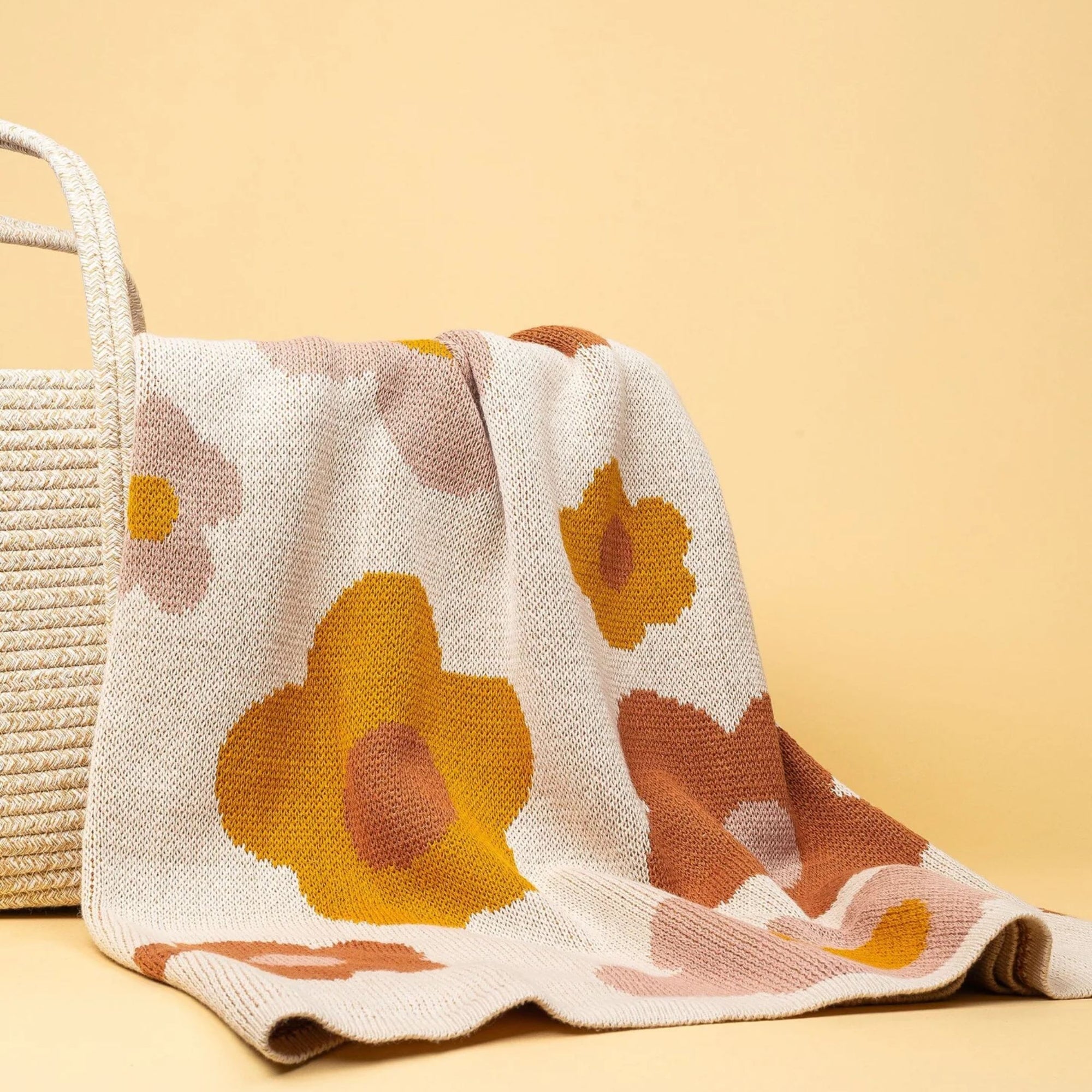 Organic Cotton Knitted Baby Blanket