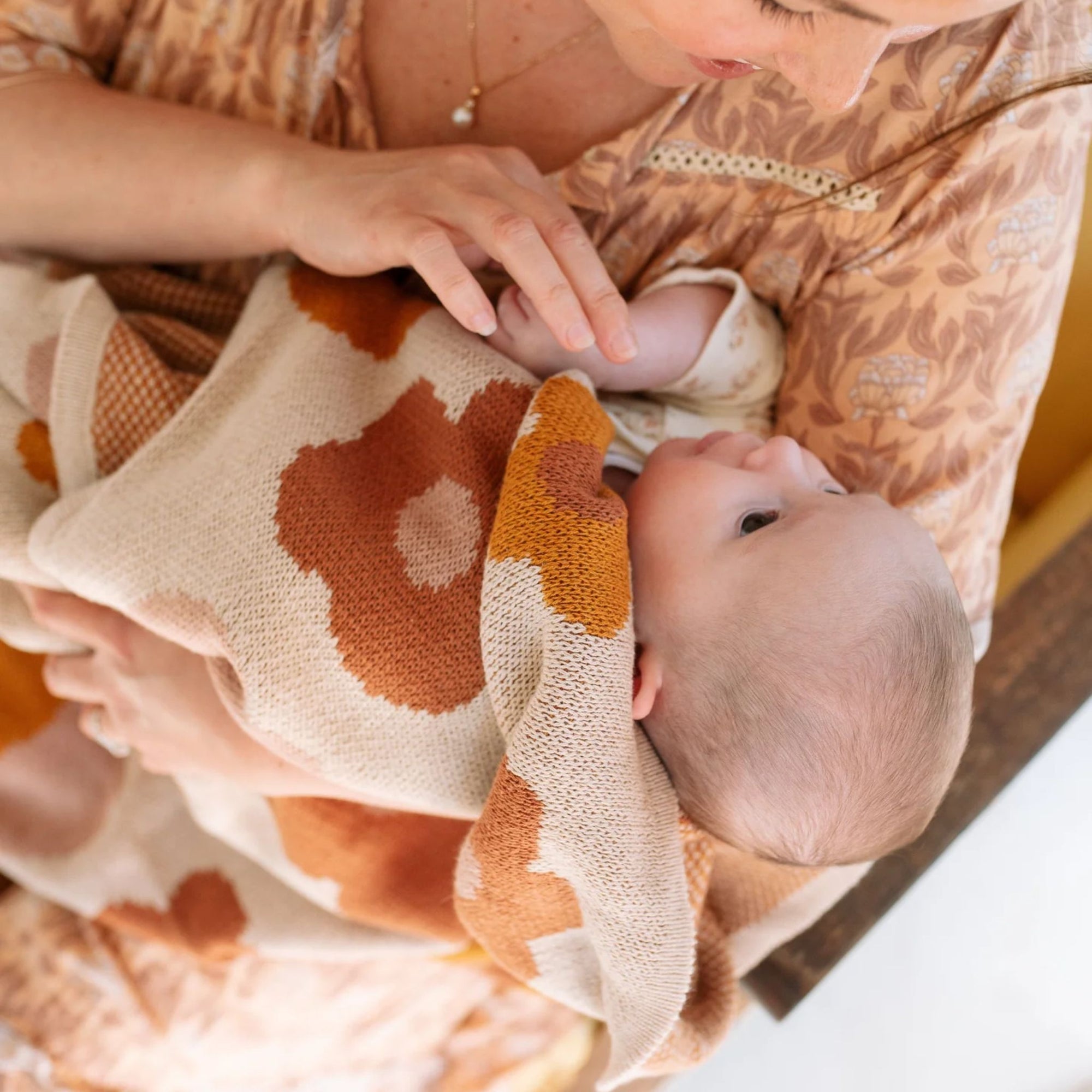 Organic Cotton Knitted Baby Blanket
