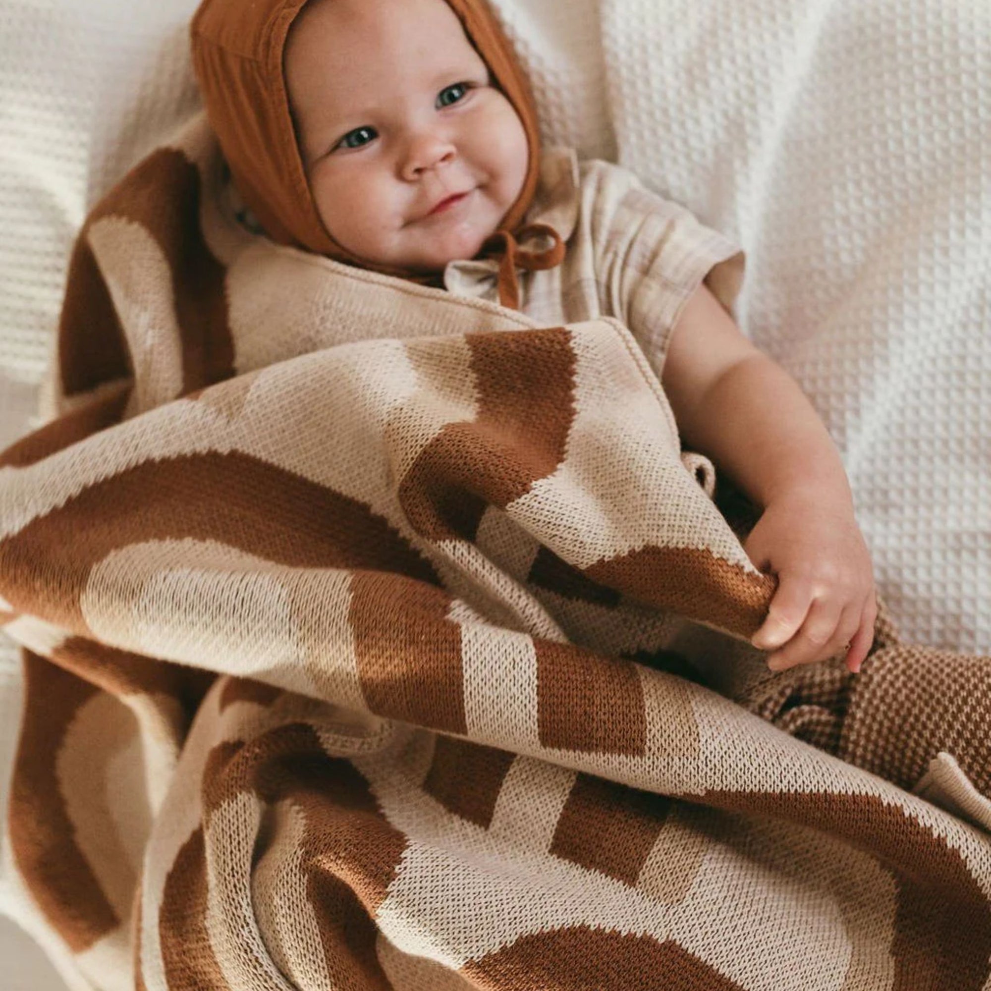 Organic Cotton Knitted Baby Blanket