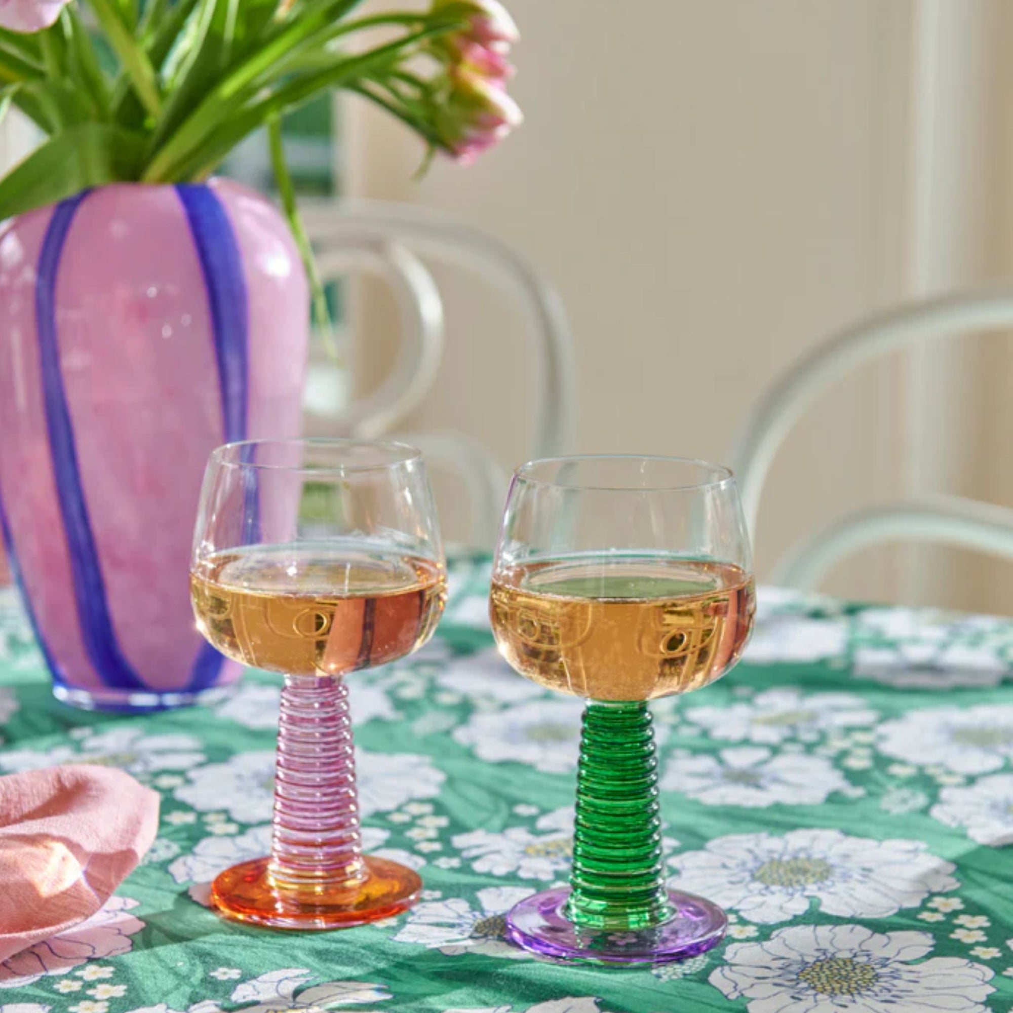 Garden Party Stalk Wine Glass Set