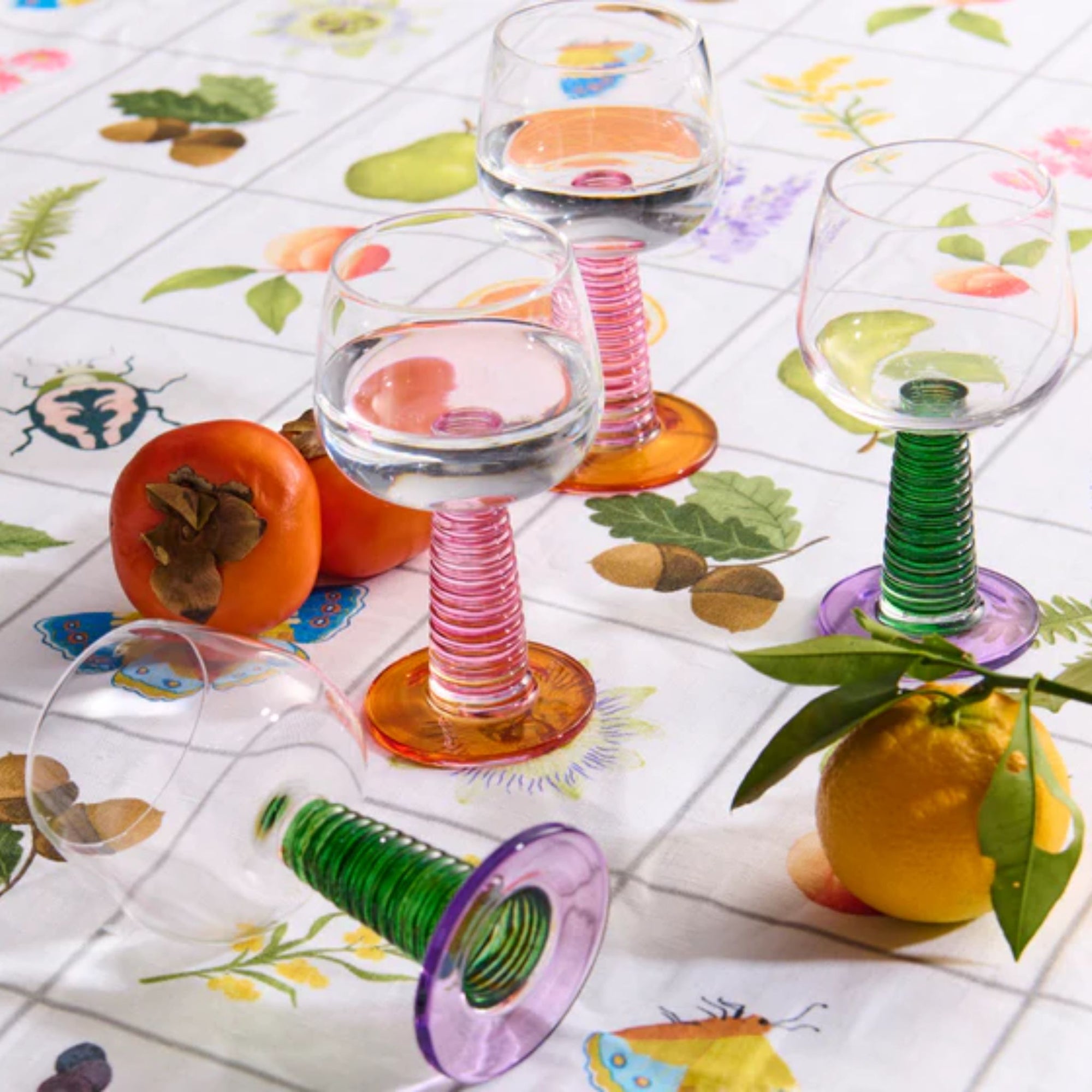 Garden Party Stalk Wine Glass Set