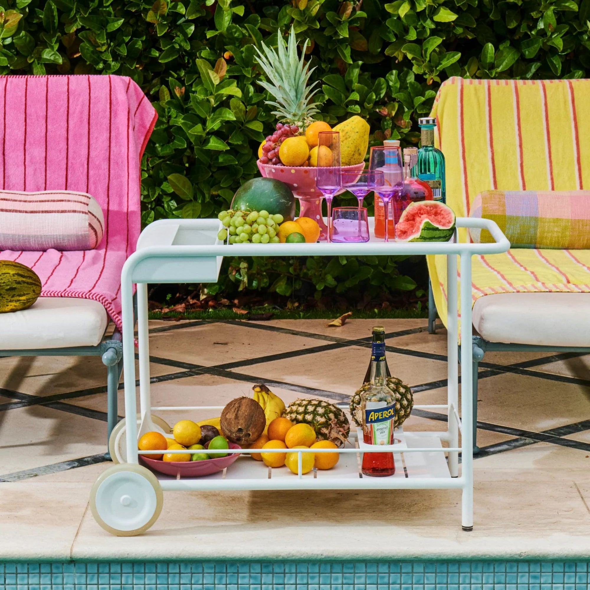 Lilac Block Margarita Glass Set