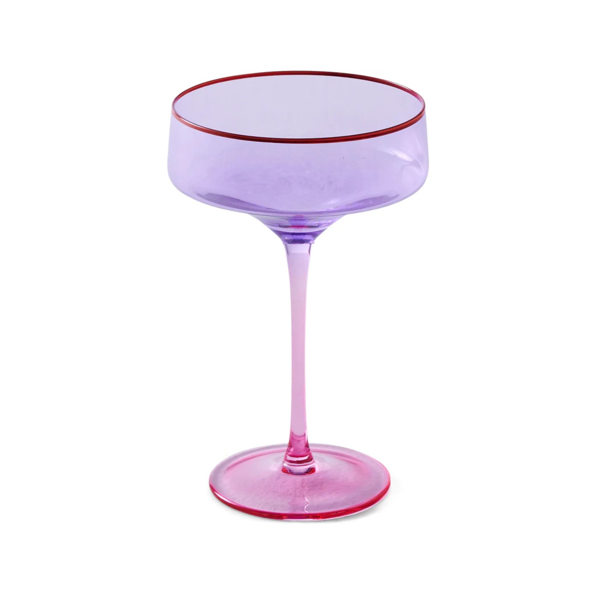 Lilac Block Margarita Glass Set