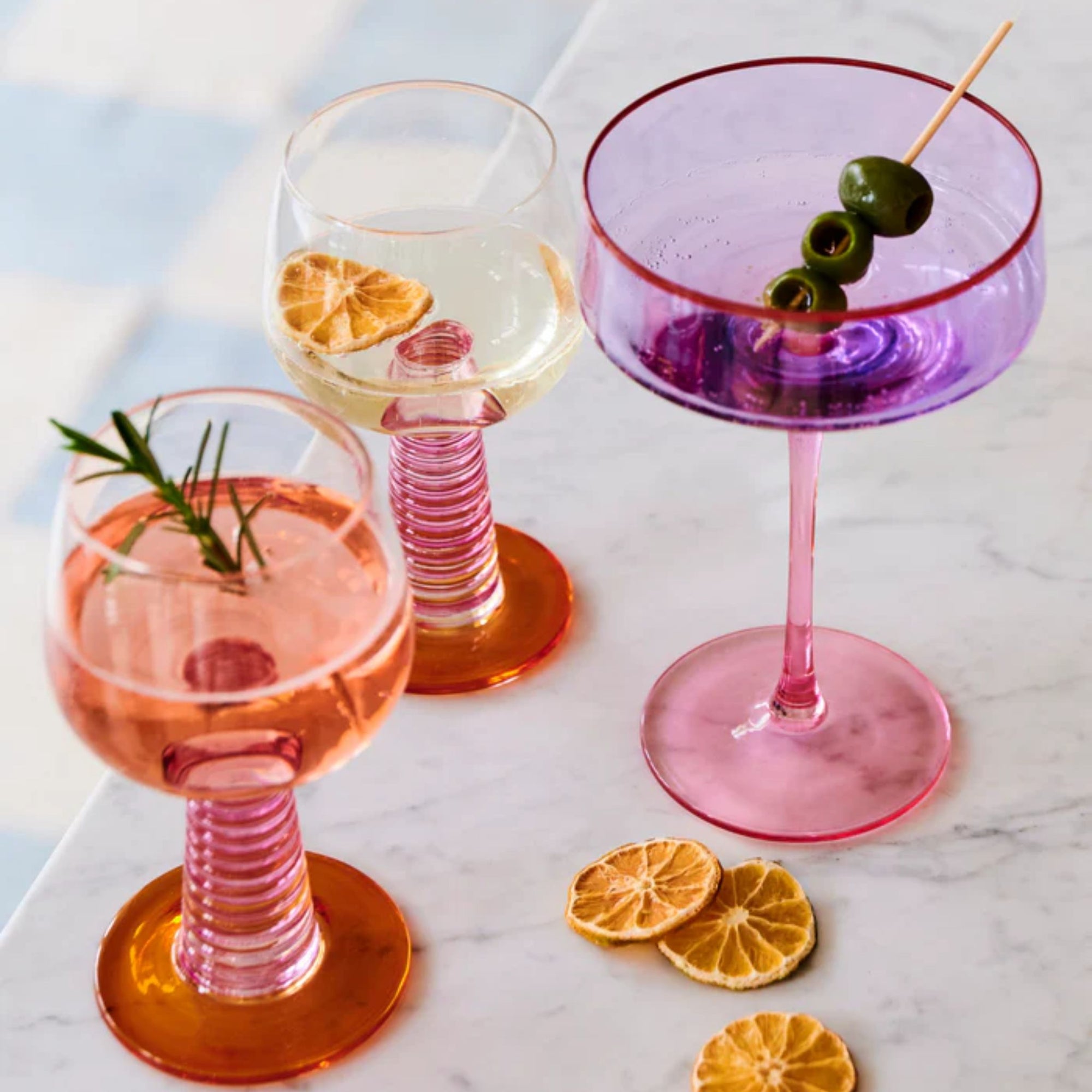 Sunset Stalk Wine Glass Set