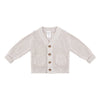 Knitted cardigan with buttons on a white background