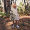 Neutral Flower Denim Pinafore