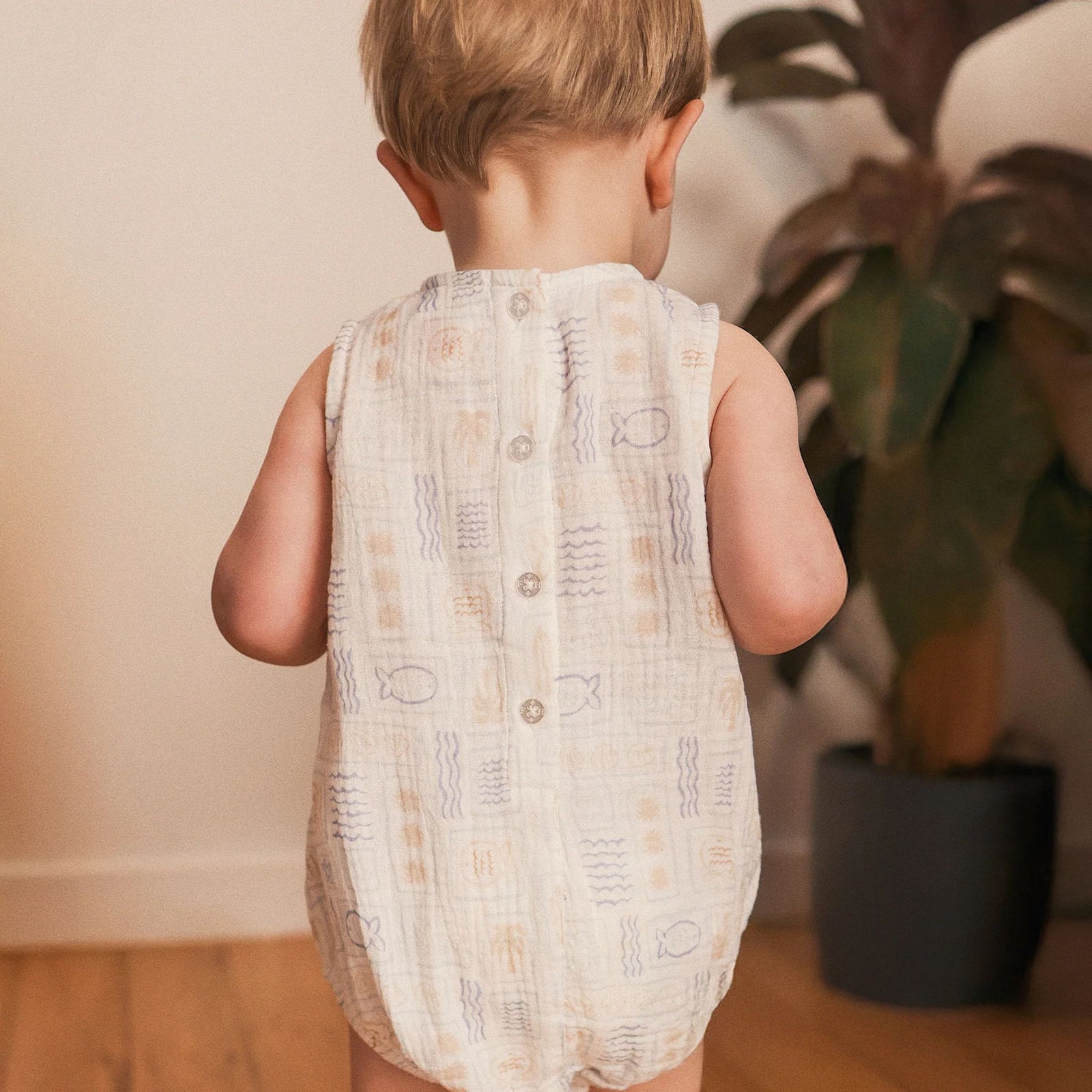 Salty Shores Woven Romper