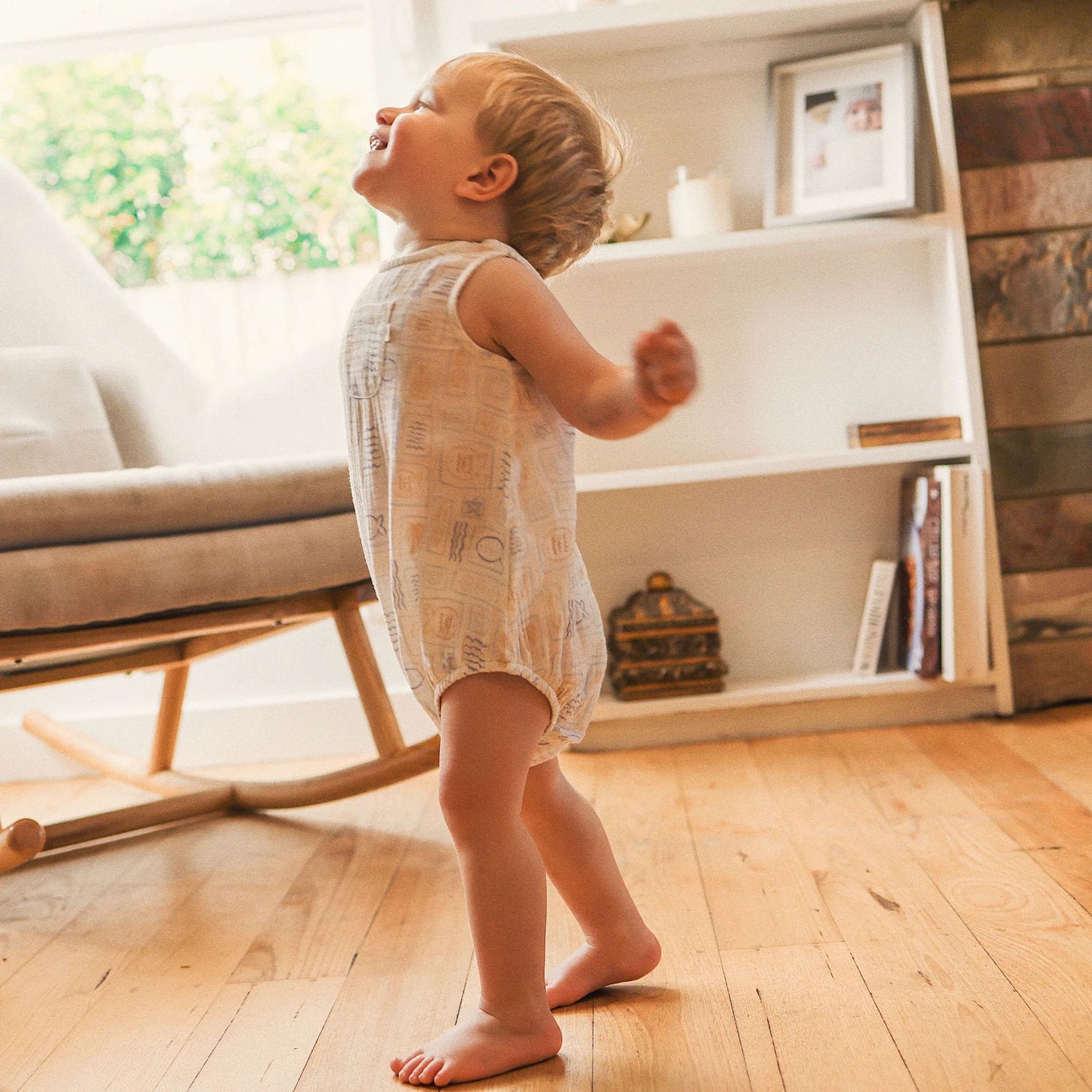 Salty Shores Woven Romper