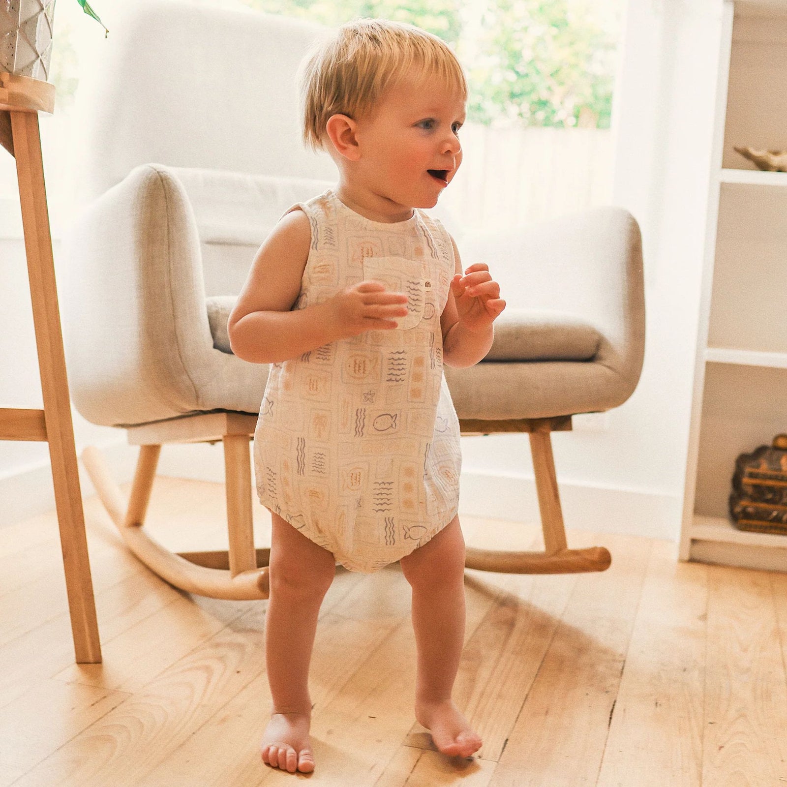 Salty Shores Woven Romper