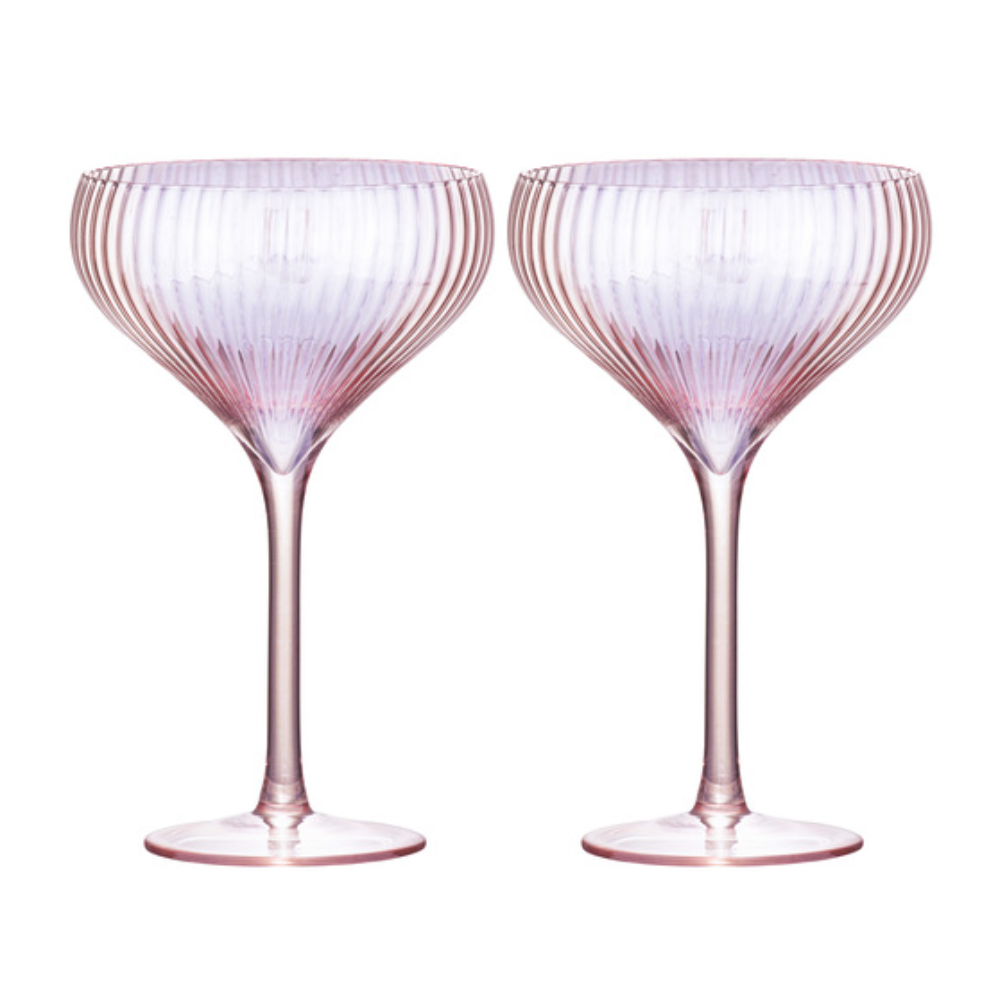 Thalia Pink Quartz 2pk Cocktail Glass