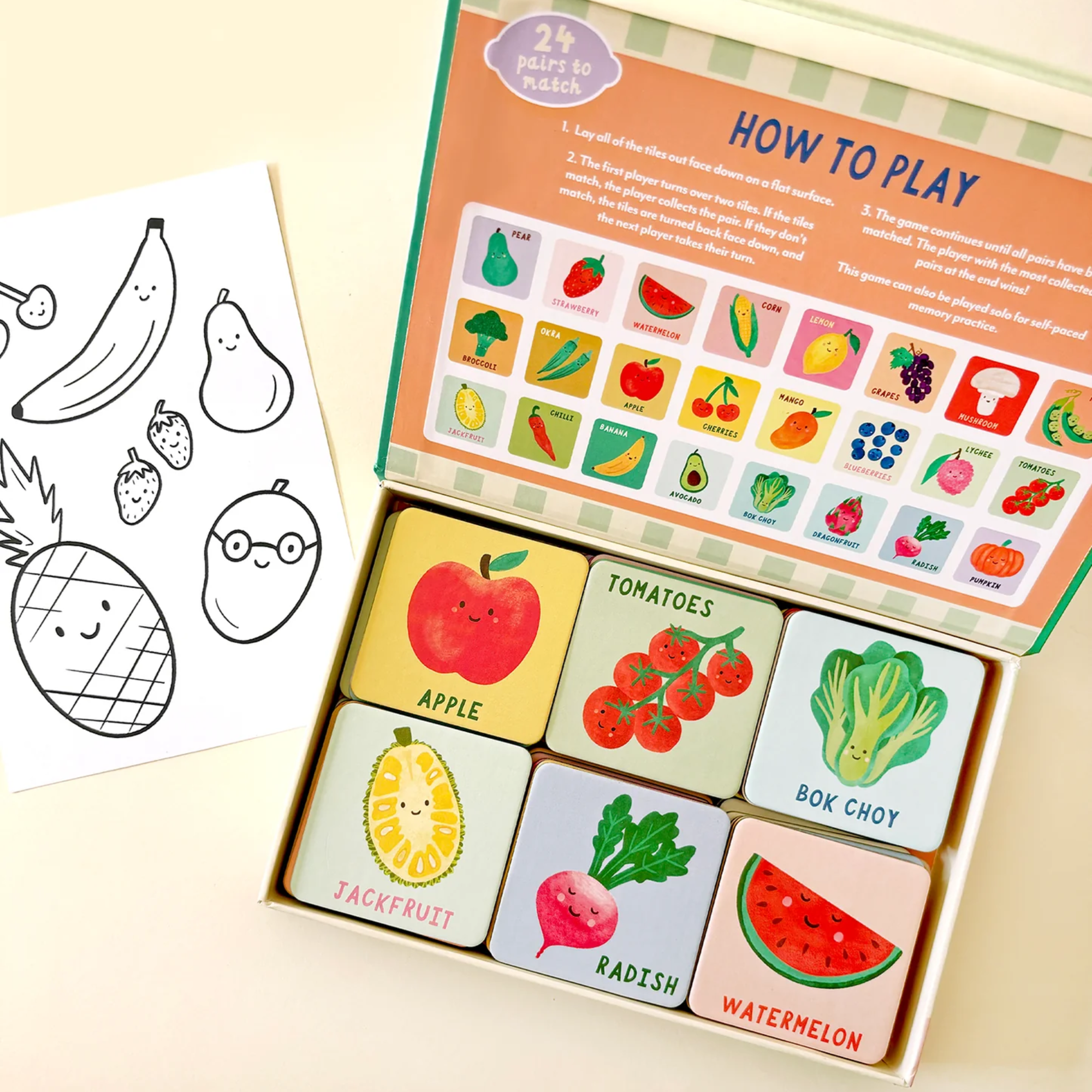 Fruit and Veg Memory &amp; Matching Game