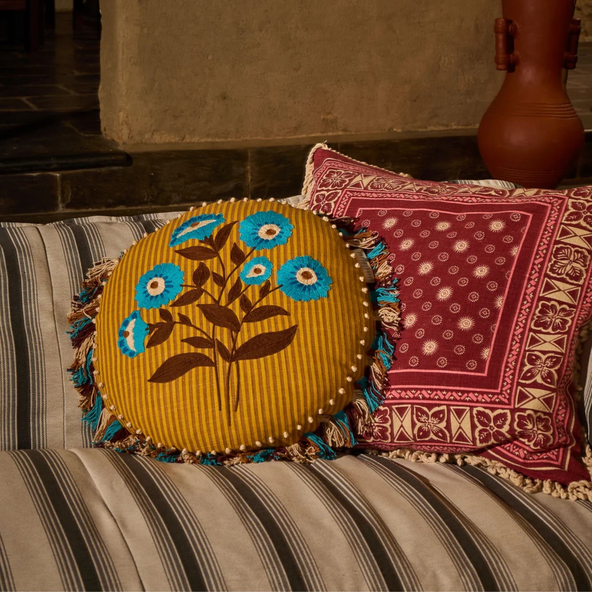 Layla Embroidered Cushion