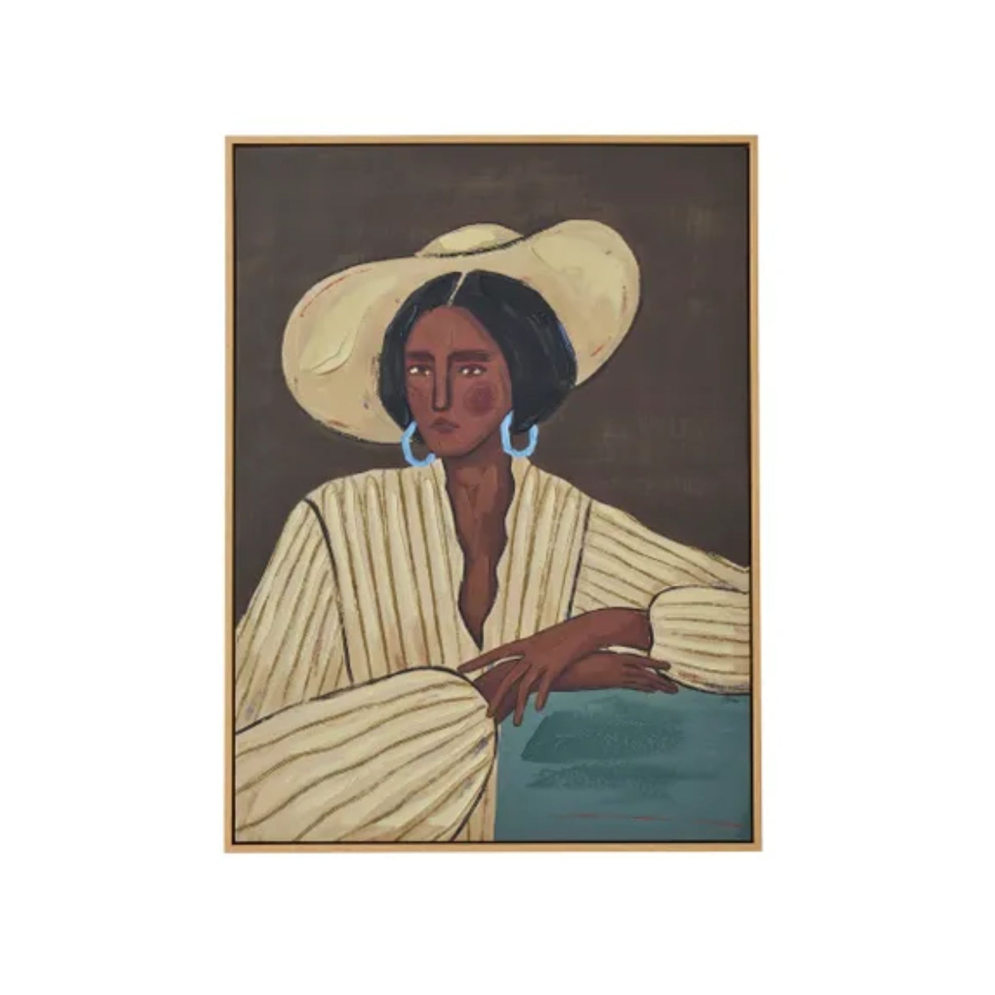 Leigh Natural Frame Oil Canvas