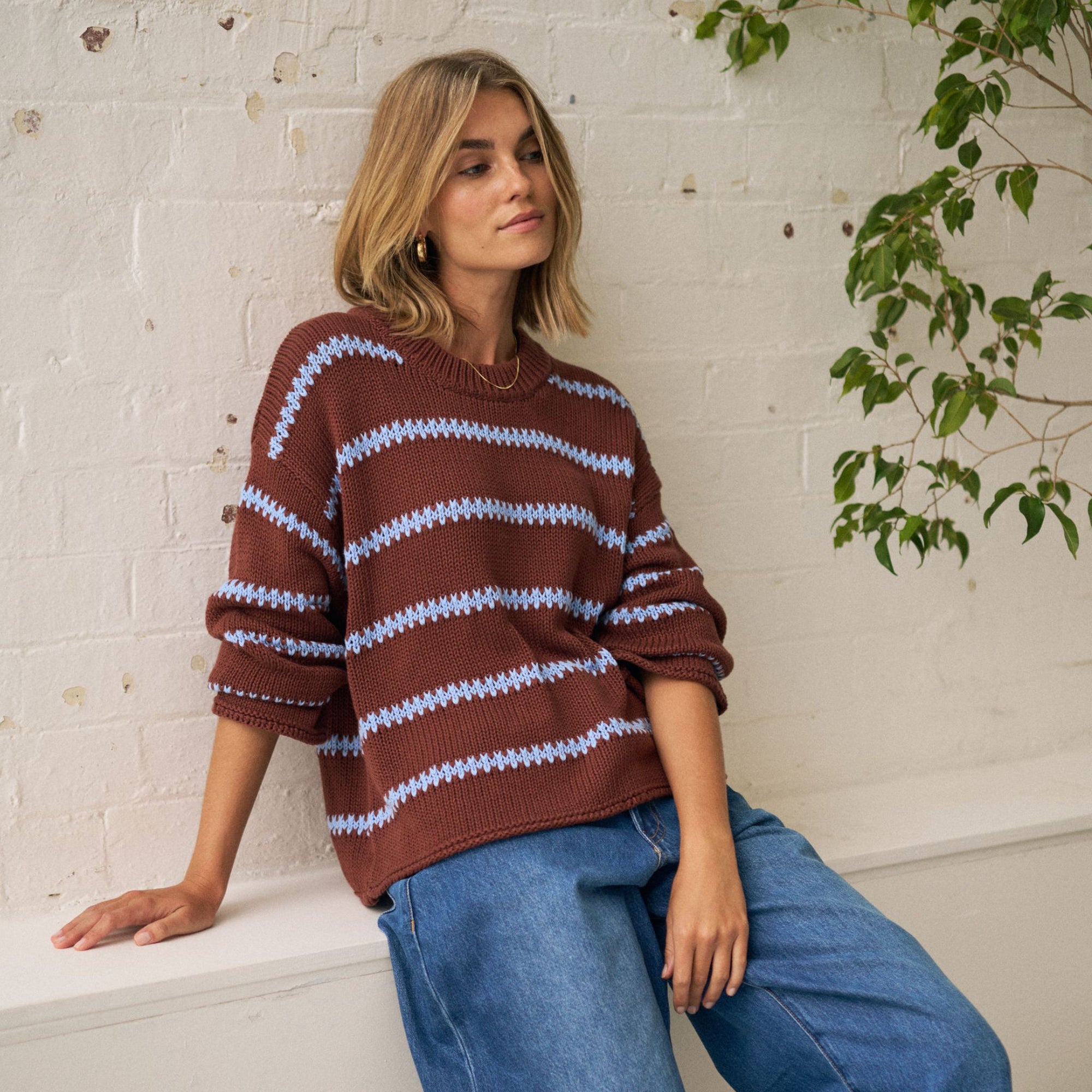 Lila Oversized Knit Crew
