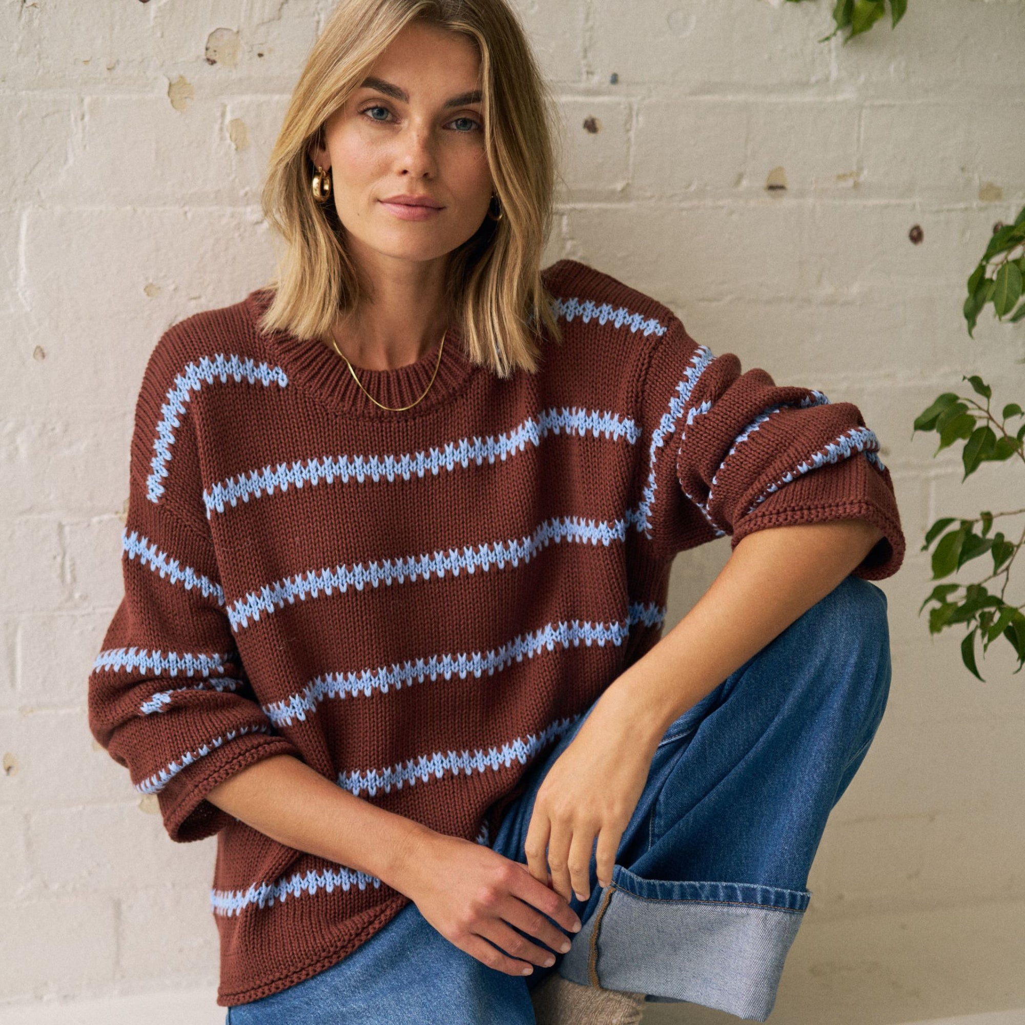 Lila Oversized Knit Crew