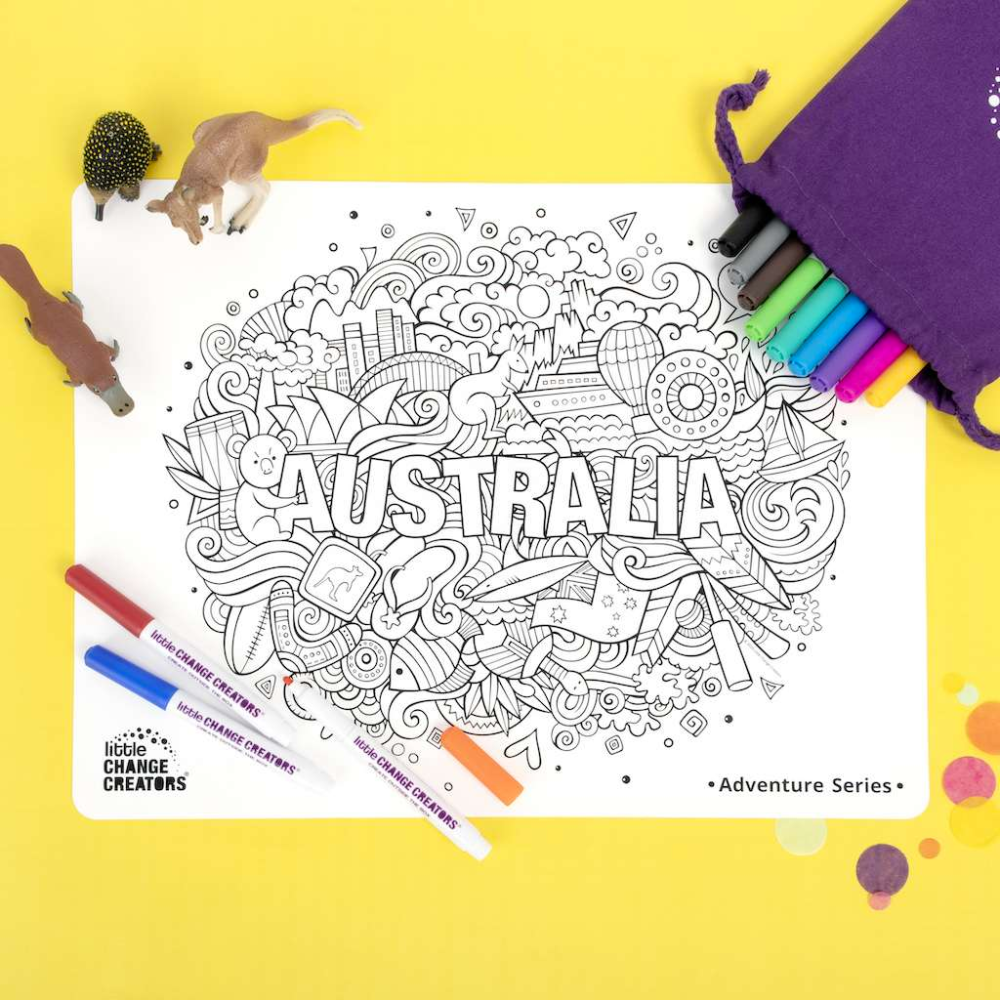 Reusable Colouring Set Australia