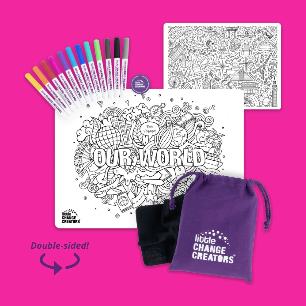 Reusable Colouring Set Our World