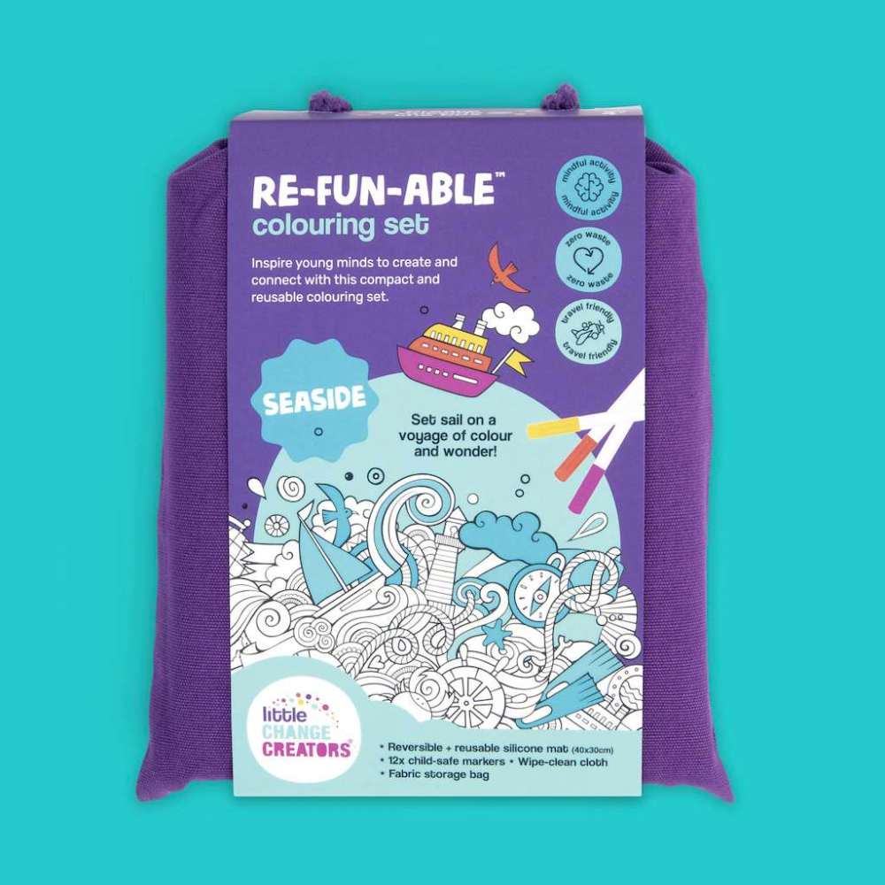 Reusable Colouring Set Seaside