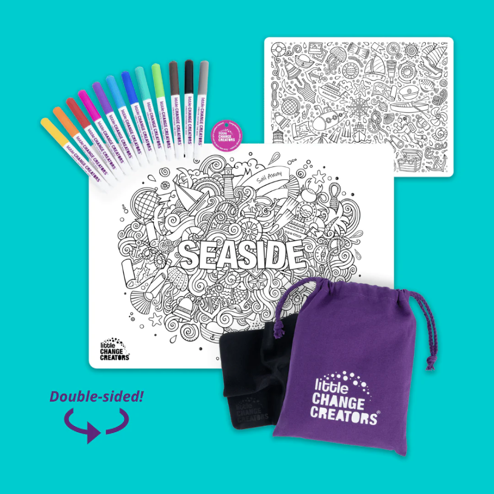 Reusable Colouring Set Seaside