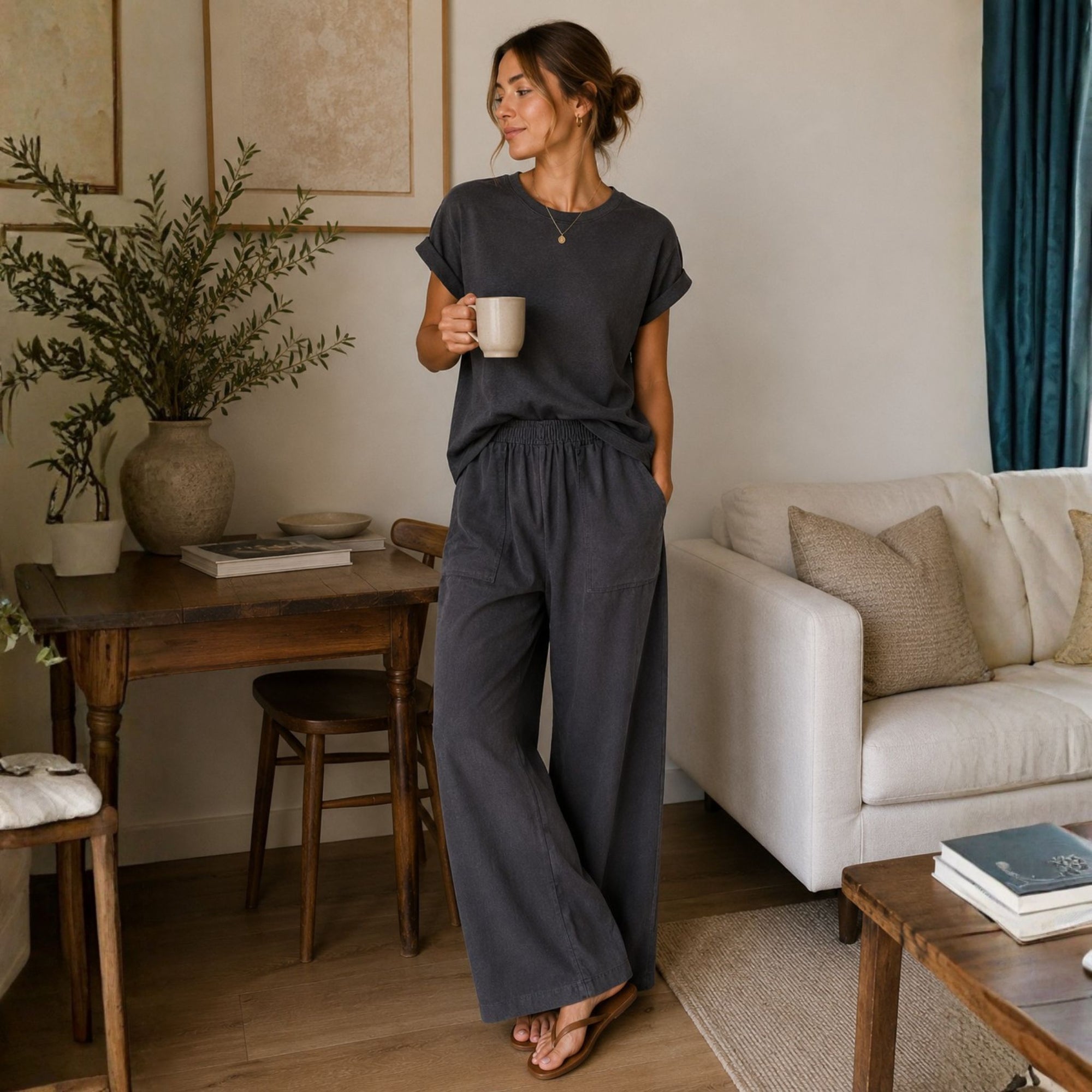 Cord Barrel Pants