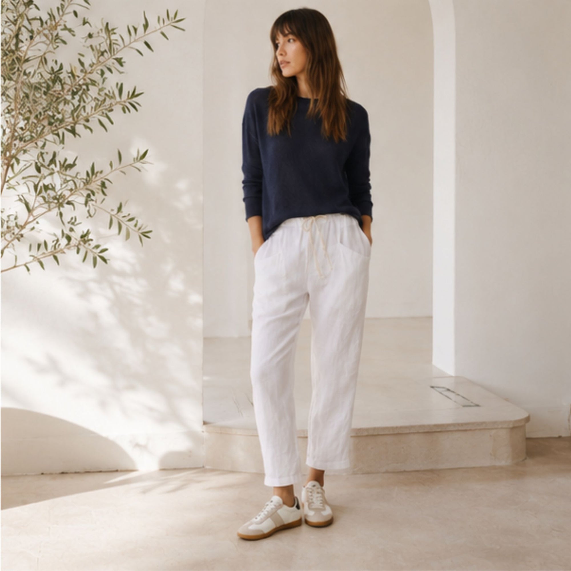 Luxe Pants White
