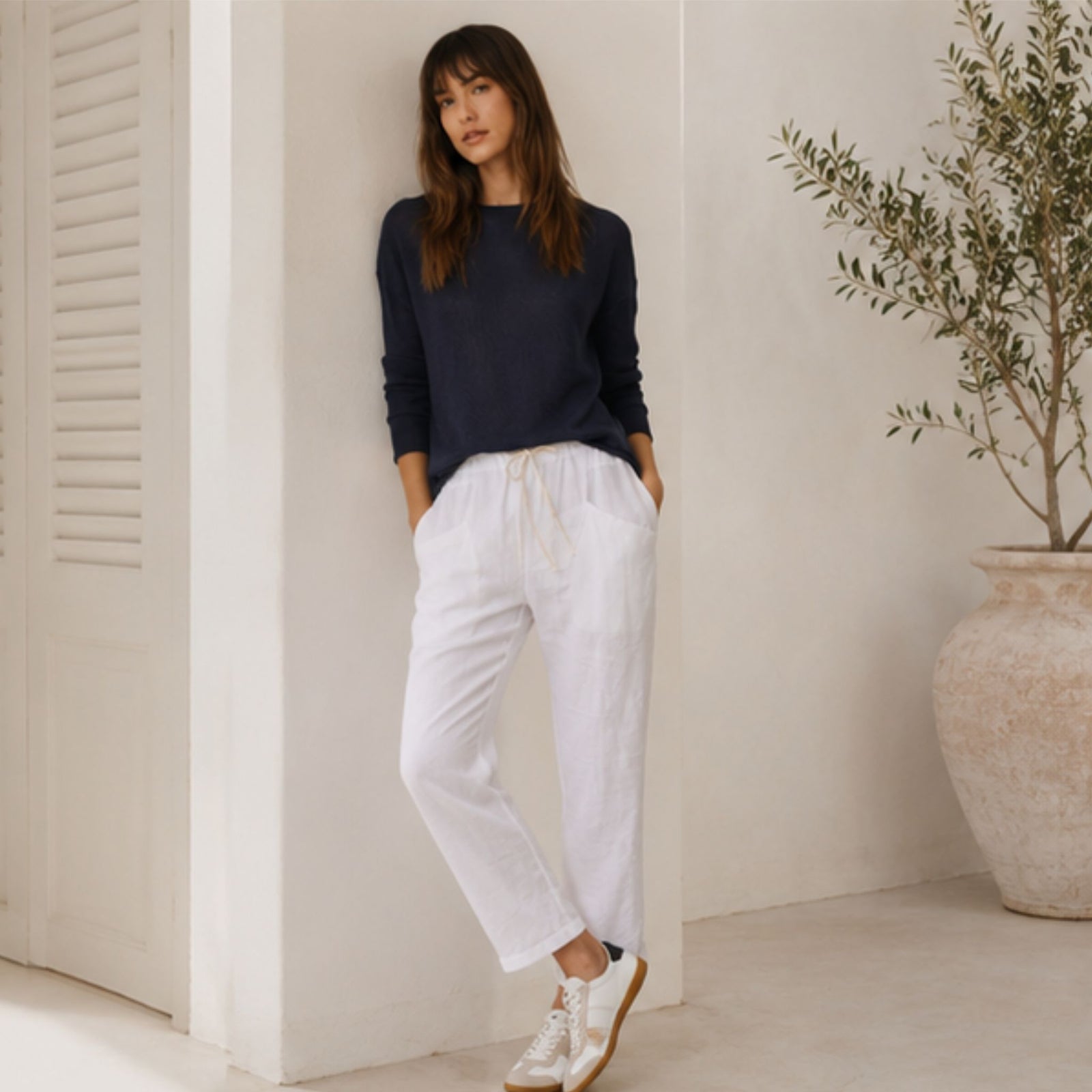 Luxe Pants White