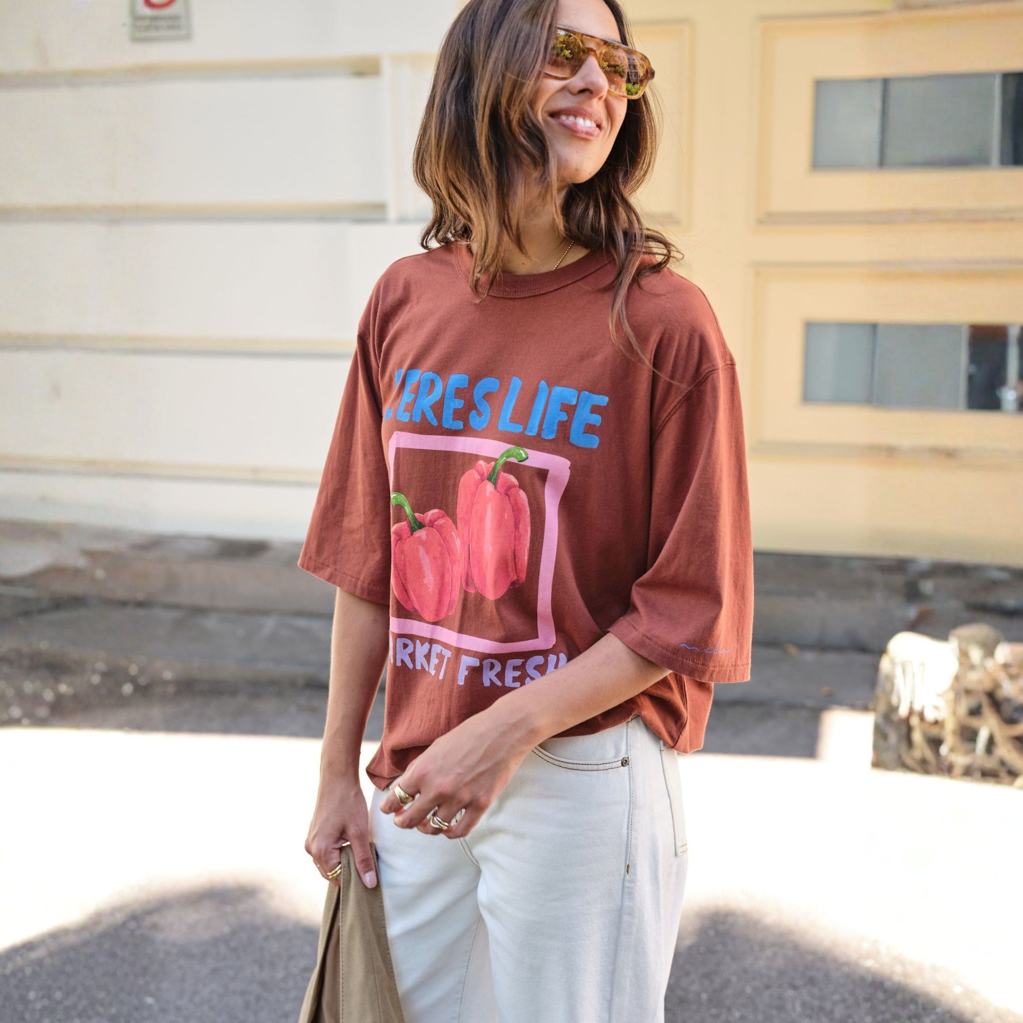 Liv Oversized Tee Ginger Farmers Market