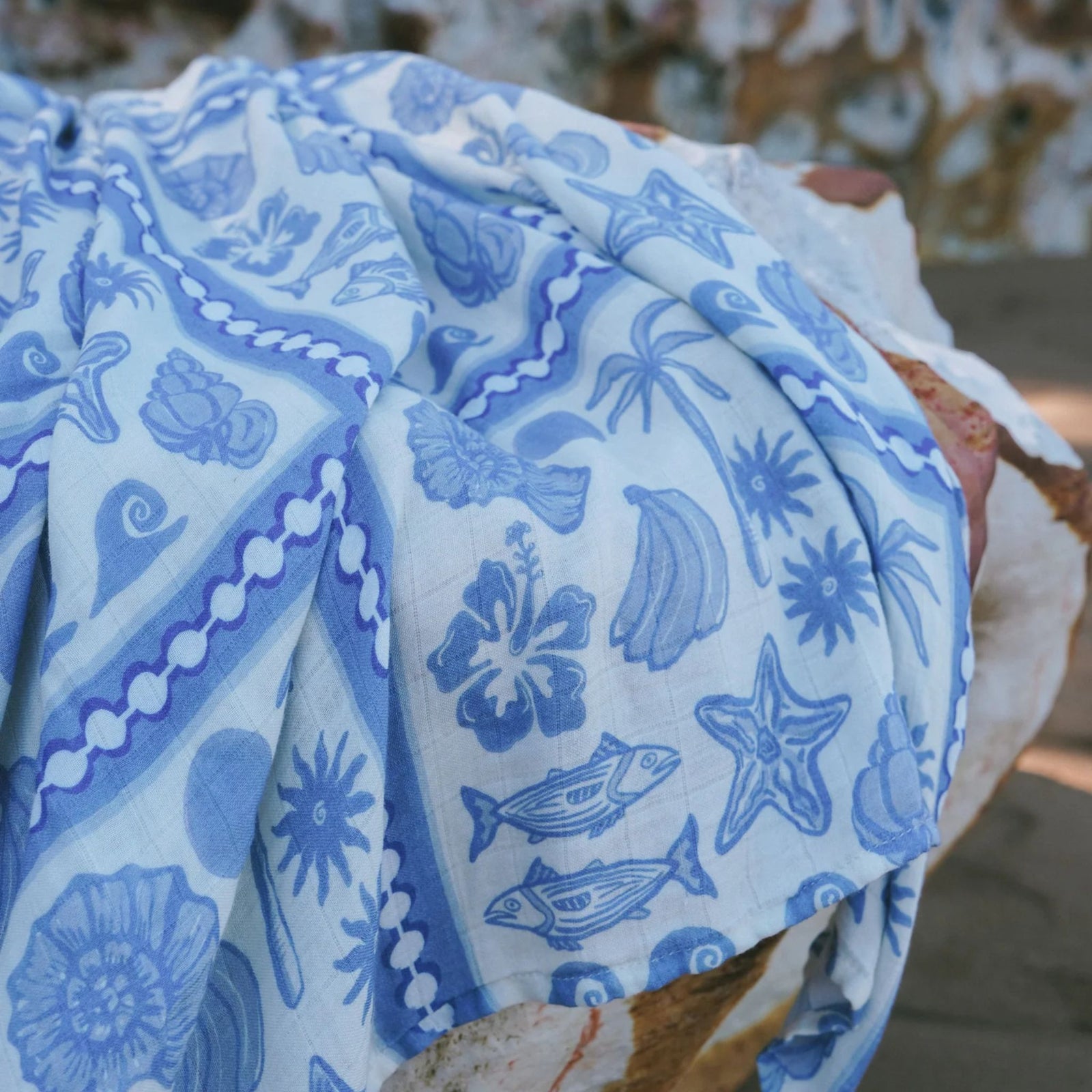 Big Island Life Blue Bamboo Baby Wrap