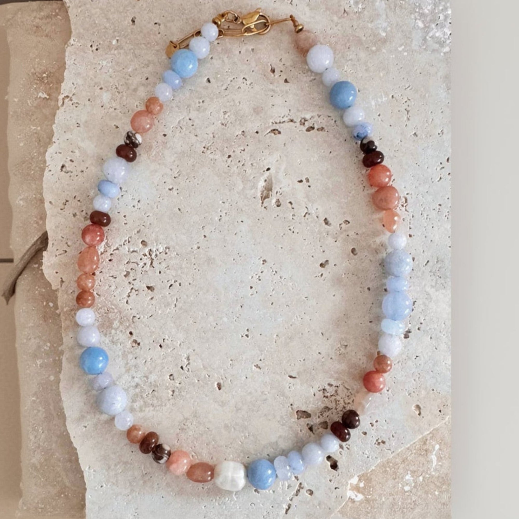Whisper Pearl &amp; Stone Necklace