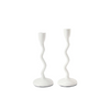 Wave White Candle Stick