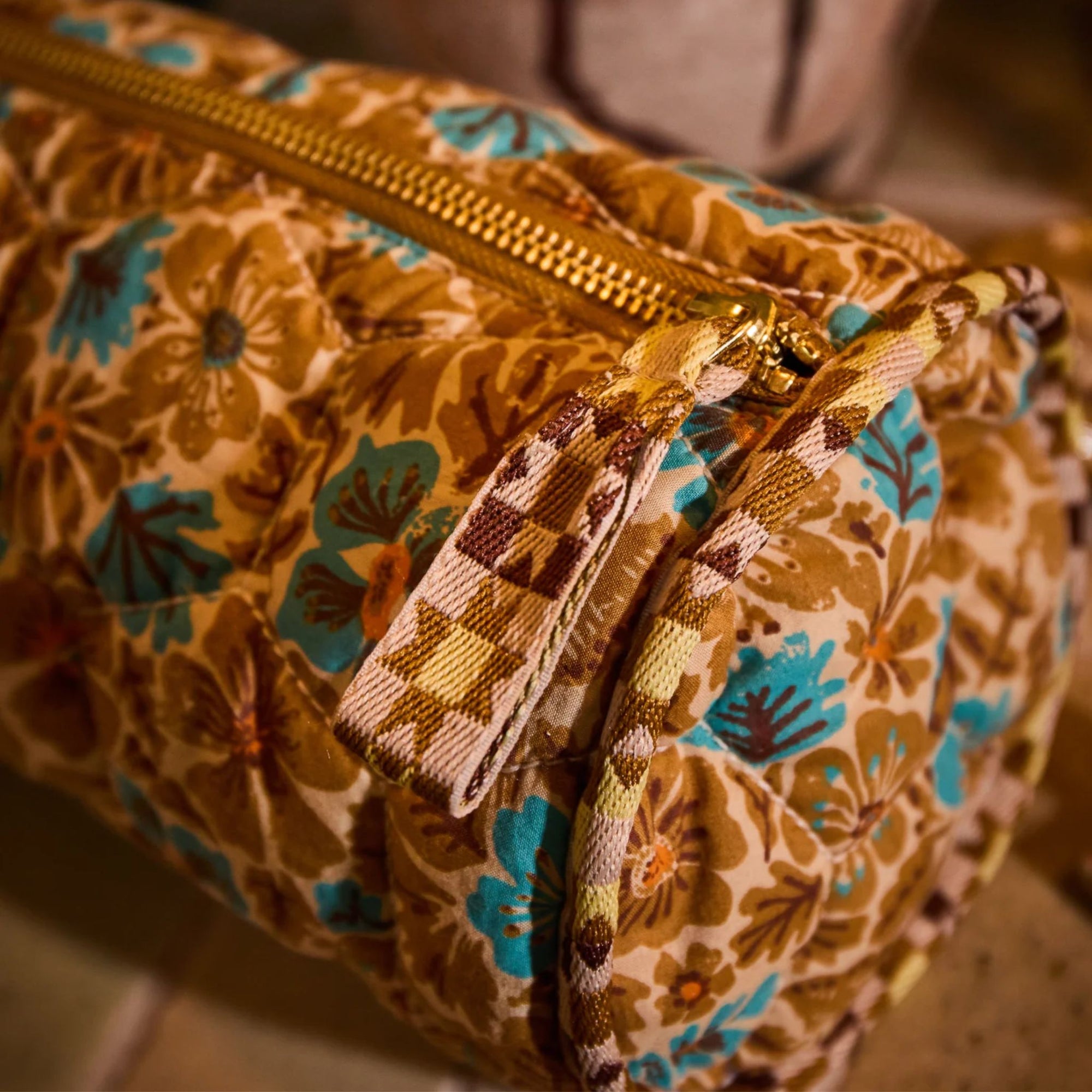 Magnolia Makeup Bag Turquoise