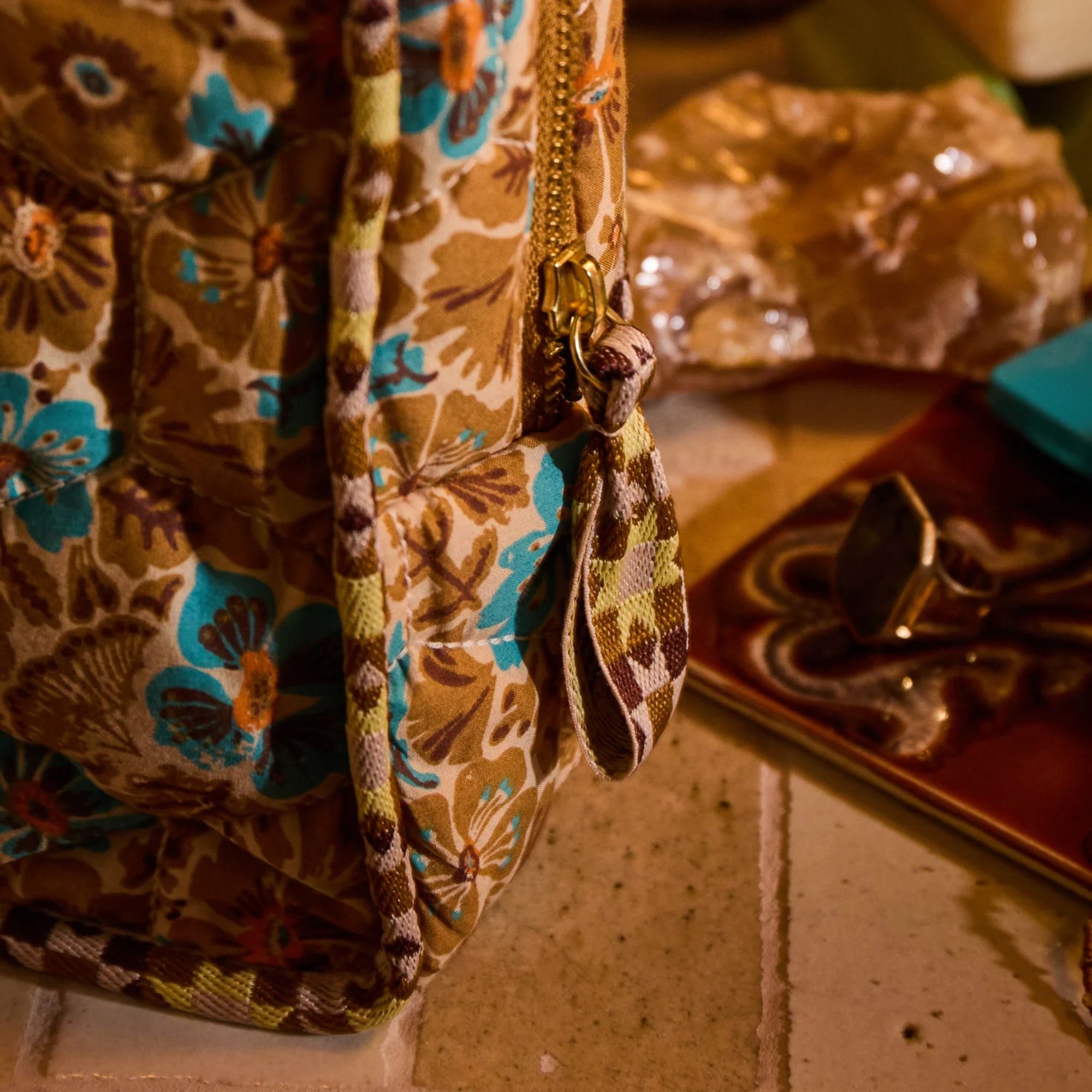 Magnolia Vanity Bag Turquoise