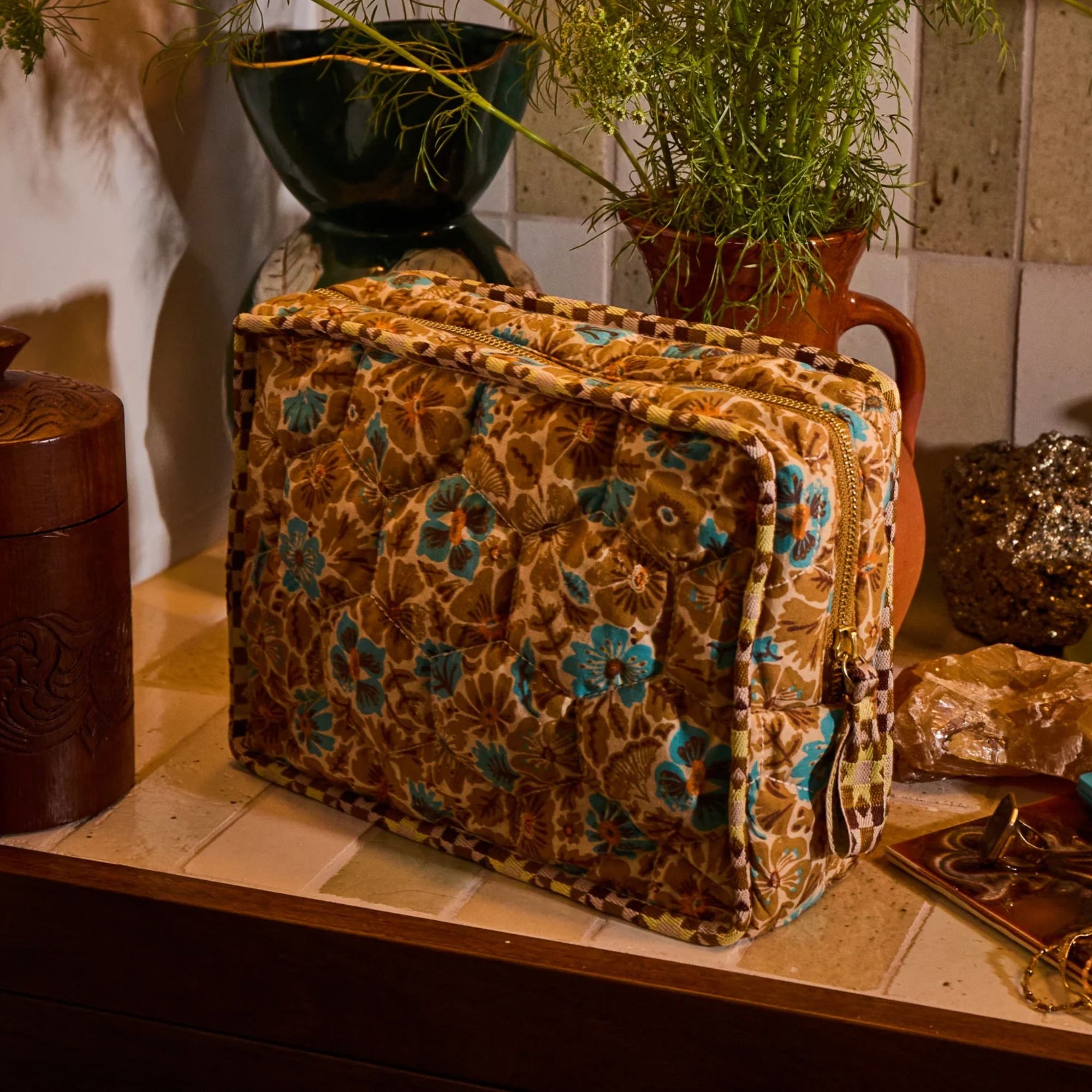 Magnolia Vanity Bag Turquoise
