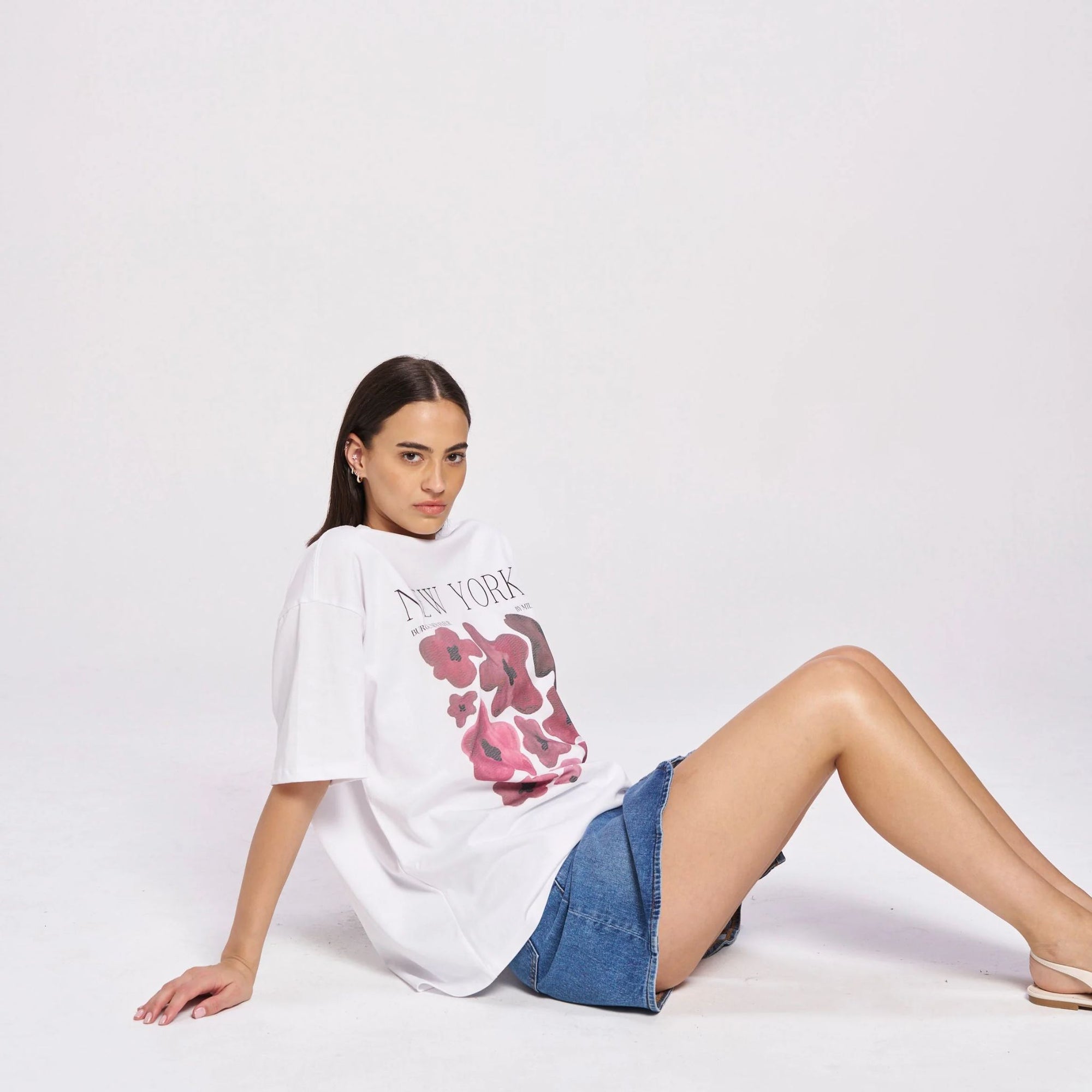 New York Fleur Oversize Tee