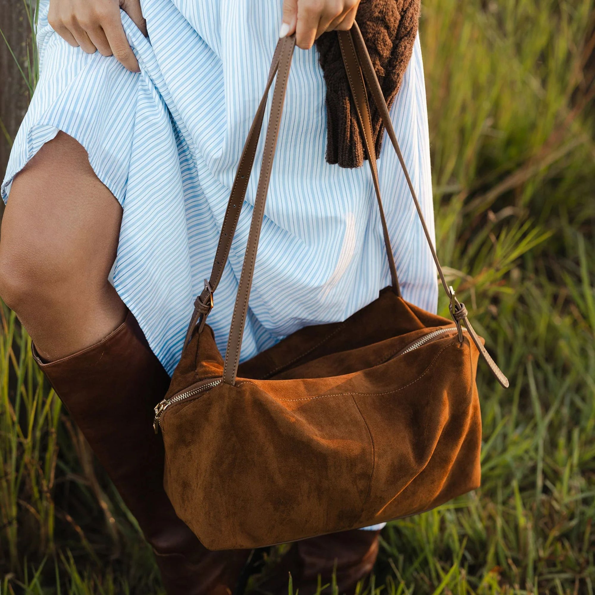 Marissa Suedette Shoulder Bag