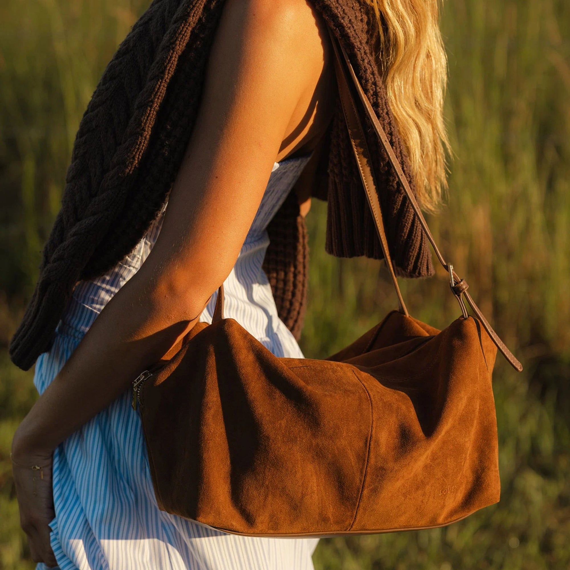 Marissa Suedette Shoulder Bag