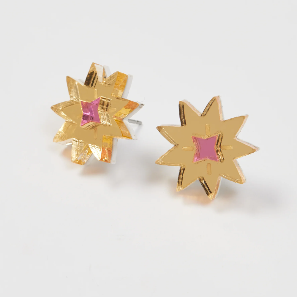 Crystal Star Studs