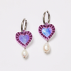 Heart And Pearl Earrings
