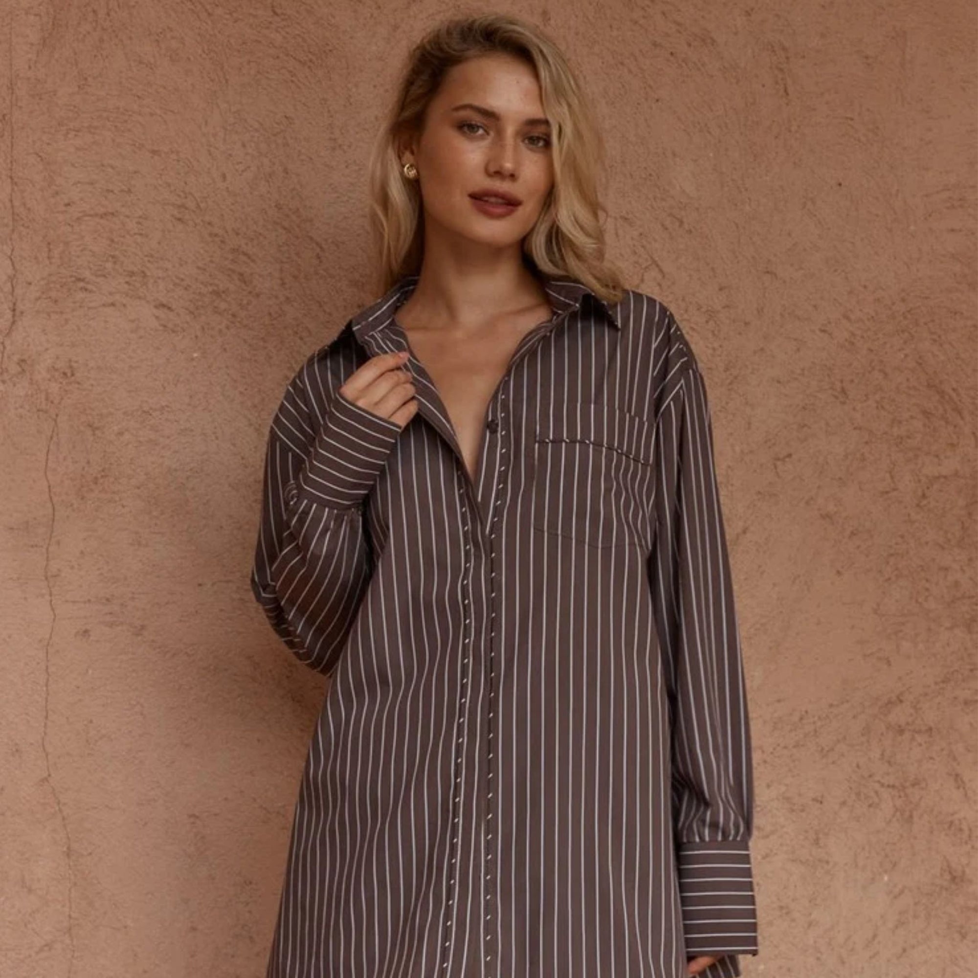Marty Piped Stripe Shirt