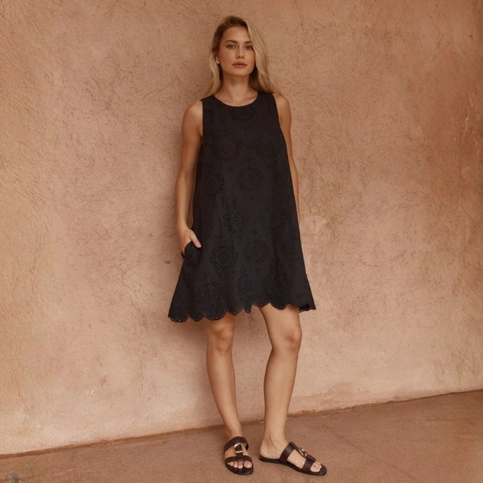 Mavis Broderie Shift Dress
