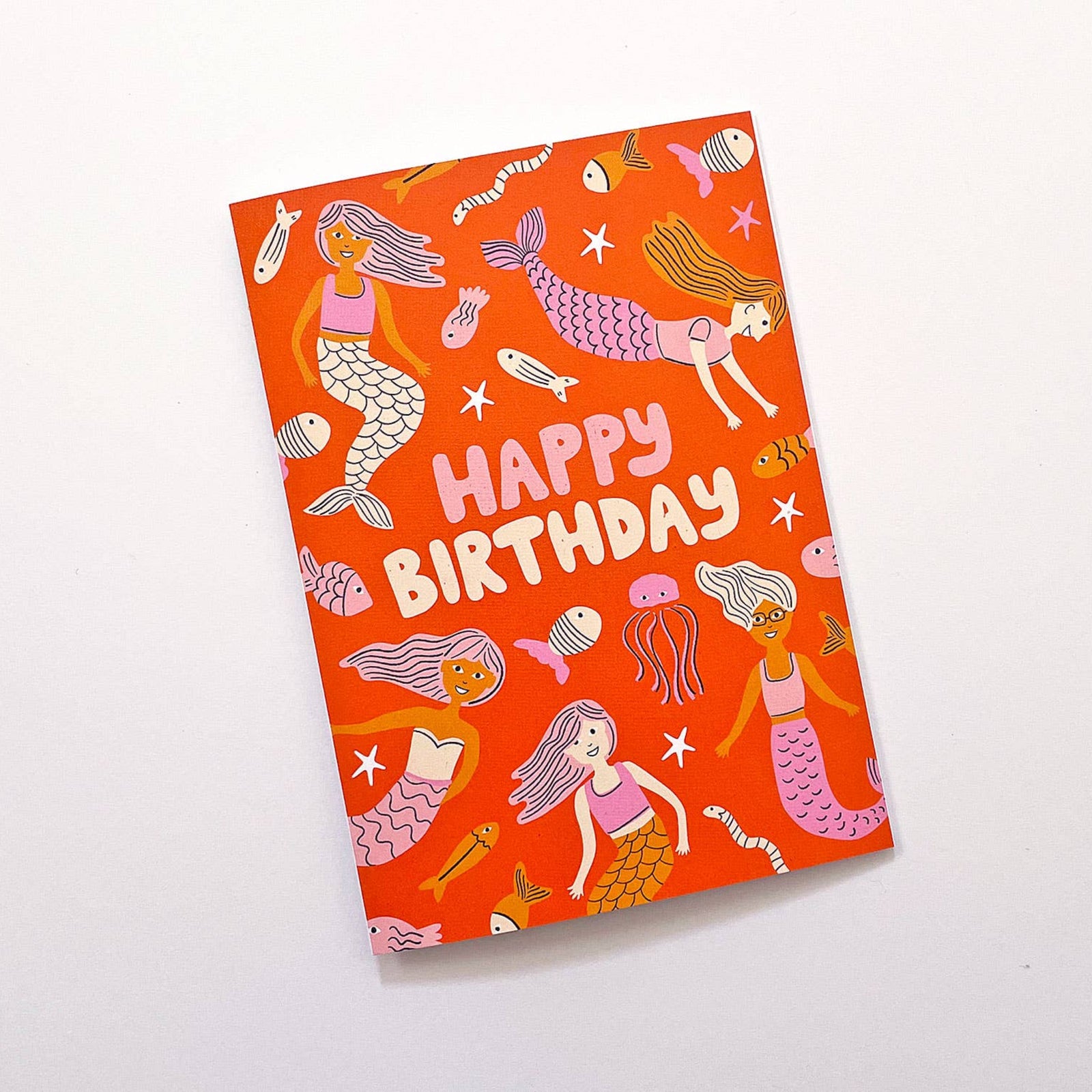 Greeting Card Happy Birthday Mermaids