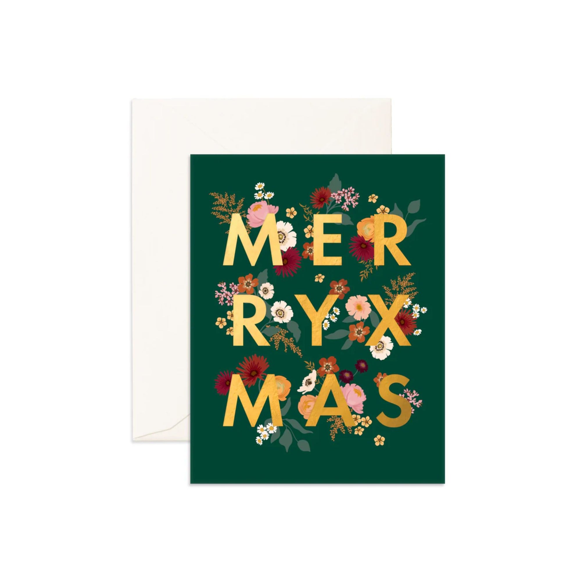 Merry Xmas Botanika Forest Greeting Card