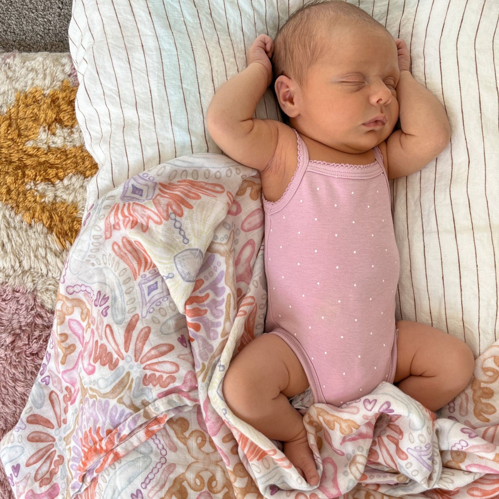 Coral Bamboo Baby Wrap