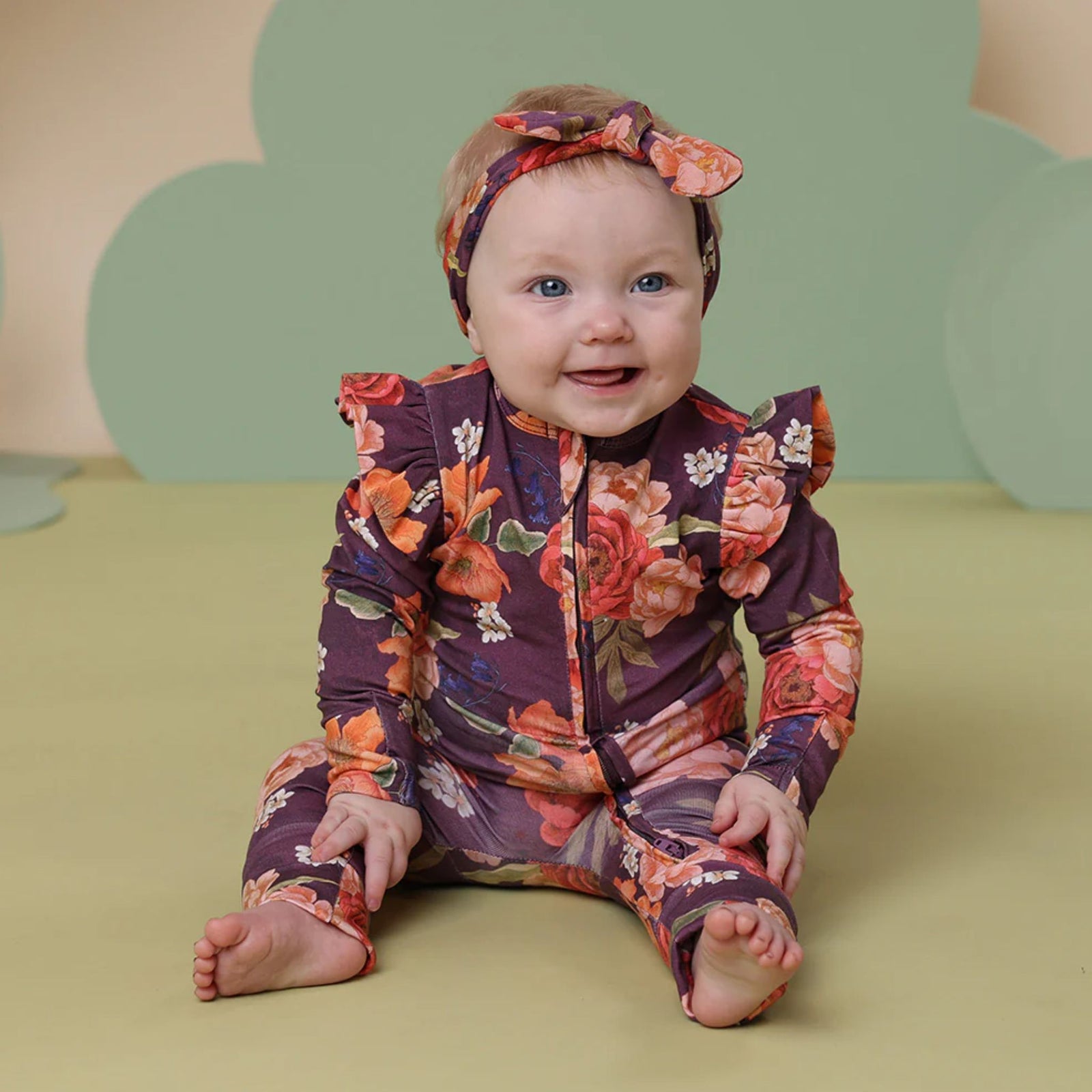 Snuggle Hunny Frilled Organic Snugglesuit